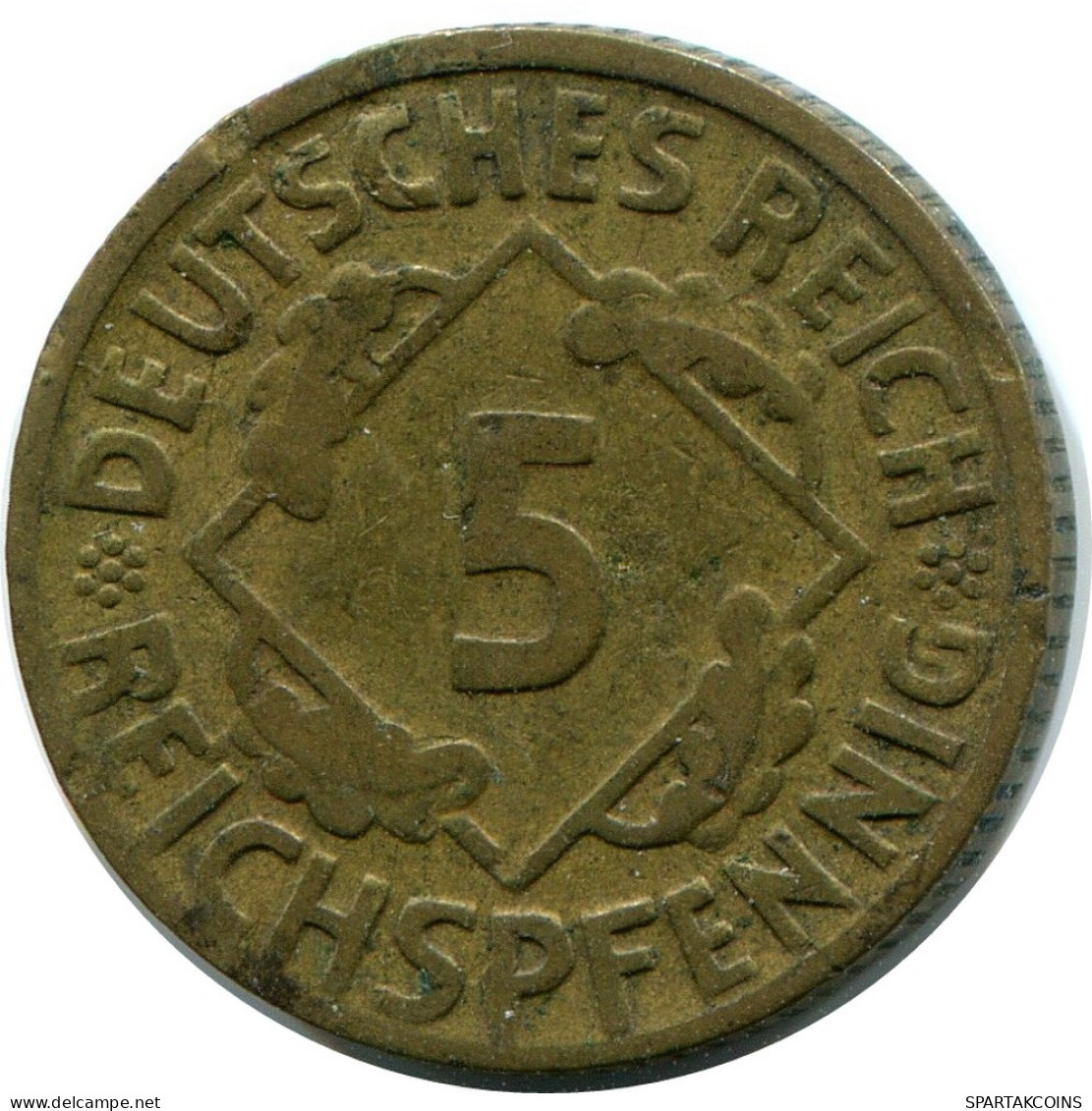 5 REICHSPFENNIG 1924 D DEUTSCHLAND Münze GERMANY #DB870.D.A - 5 Rentenpfennig & 5 Reichspfennig