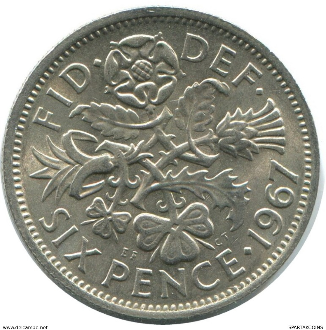 SIXPENCE 1967 UK GRANDE-BRETAGNE GREAT BRITAIN Pièce #AG971.1.F.A - H. 6 Pence