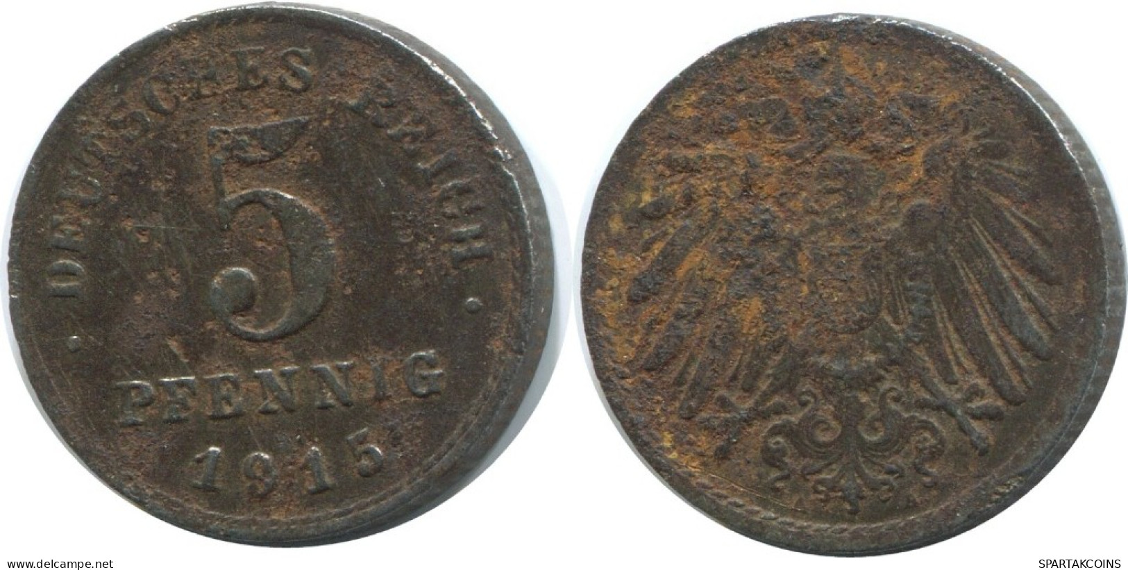 5 PFENNIG 1915 A ALEMANIA Moneda GERMANY #AE640.E.A - 5 Pfennig