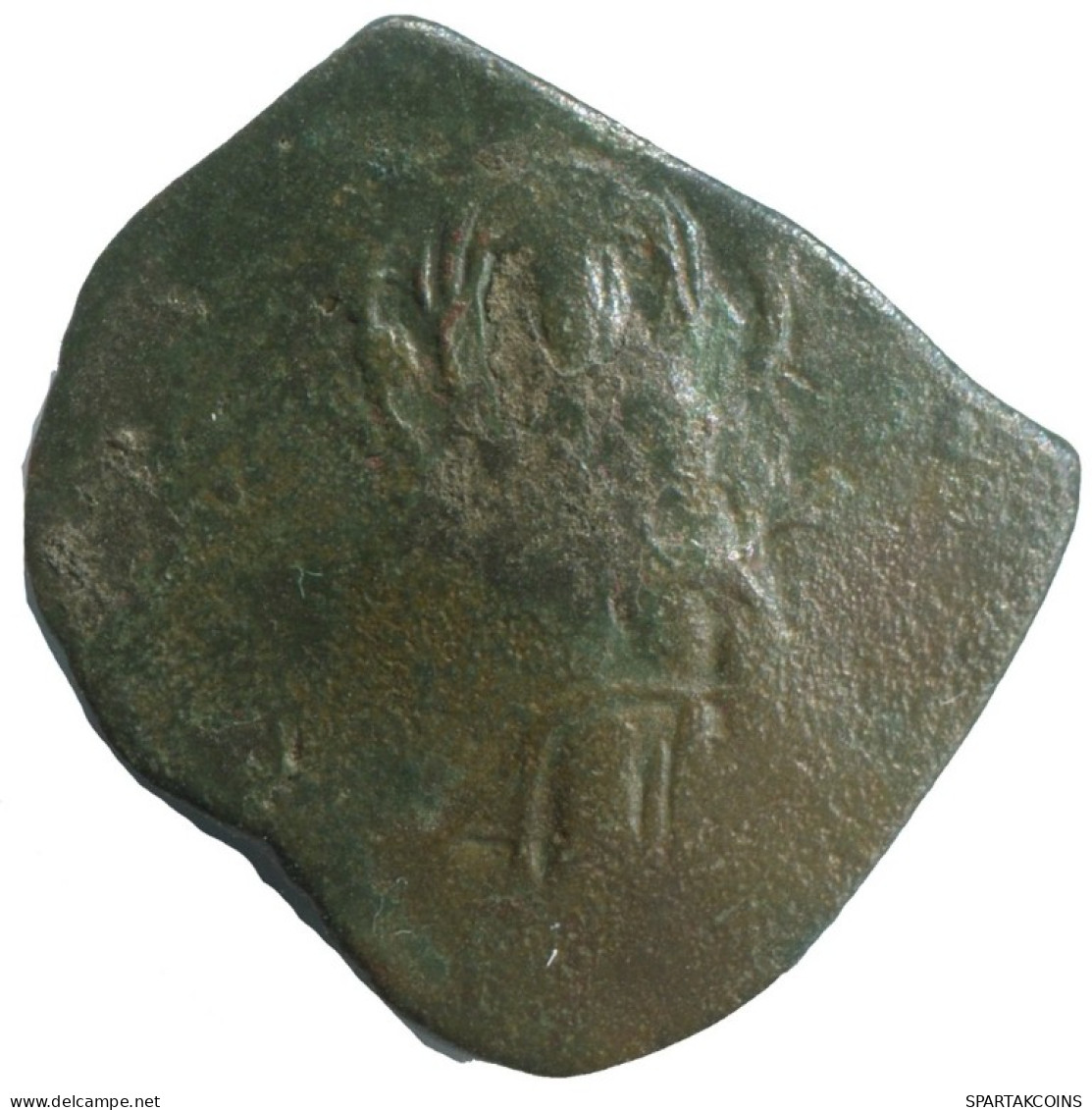 Auténtico Original Antiguo BYZANTINE IMPERIO Trachy Moneda 1.7g/21mm #AG659.4.E.A - Byzantium