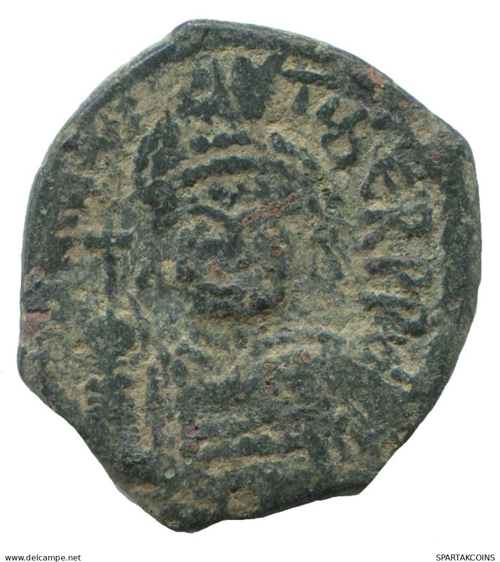 FLAVIUS JUSTINUS II 1/2 FOLLIS Antiguo BYZANTINE Moneda 6.2g/24mm #AA532.19.E.A - Byzantines