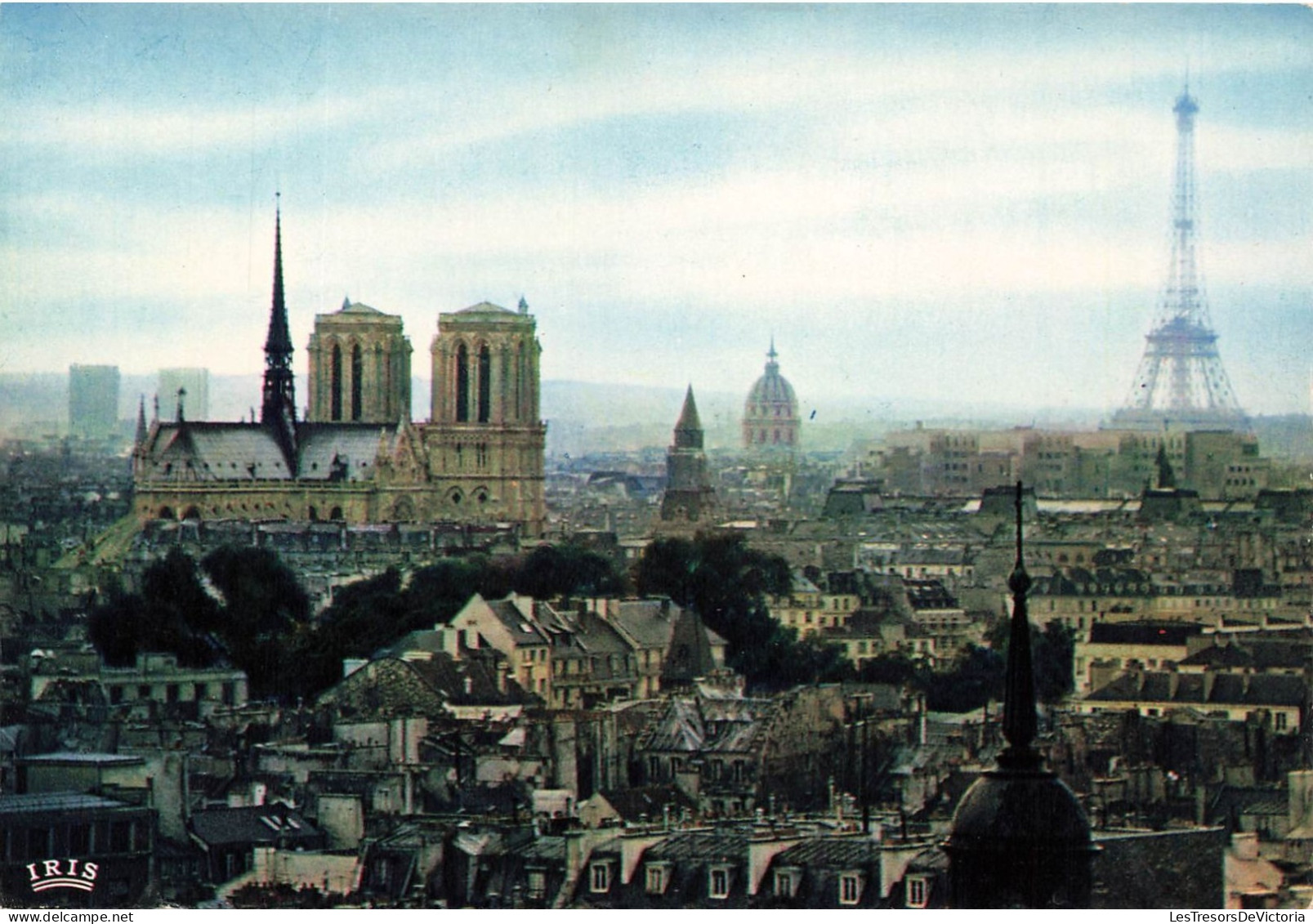 FRANCE - Paris - Panorama Sur Notre Dame Et La Tour Eiffel - Carte Postale - Eiffeltoren