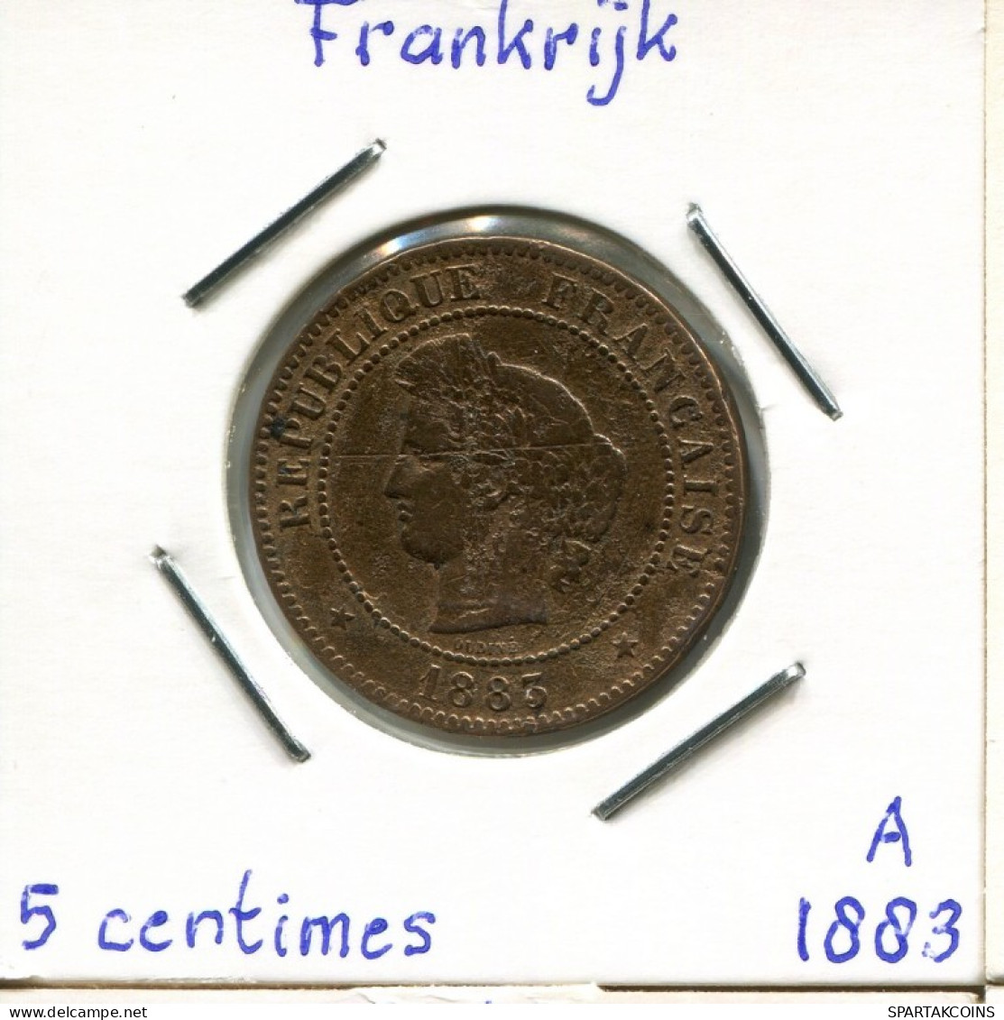 5 CENTIMES 1883 A FRANCE Pièce Française #AM001.F.A - 5 Centimes
