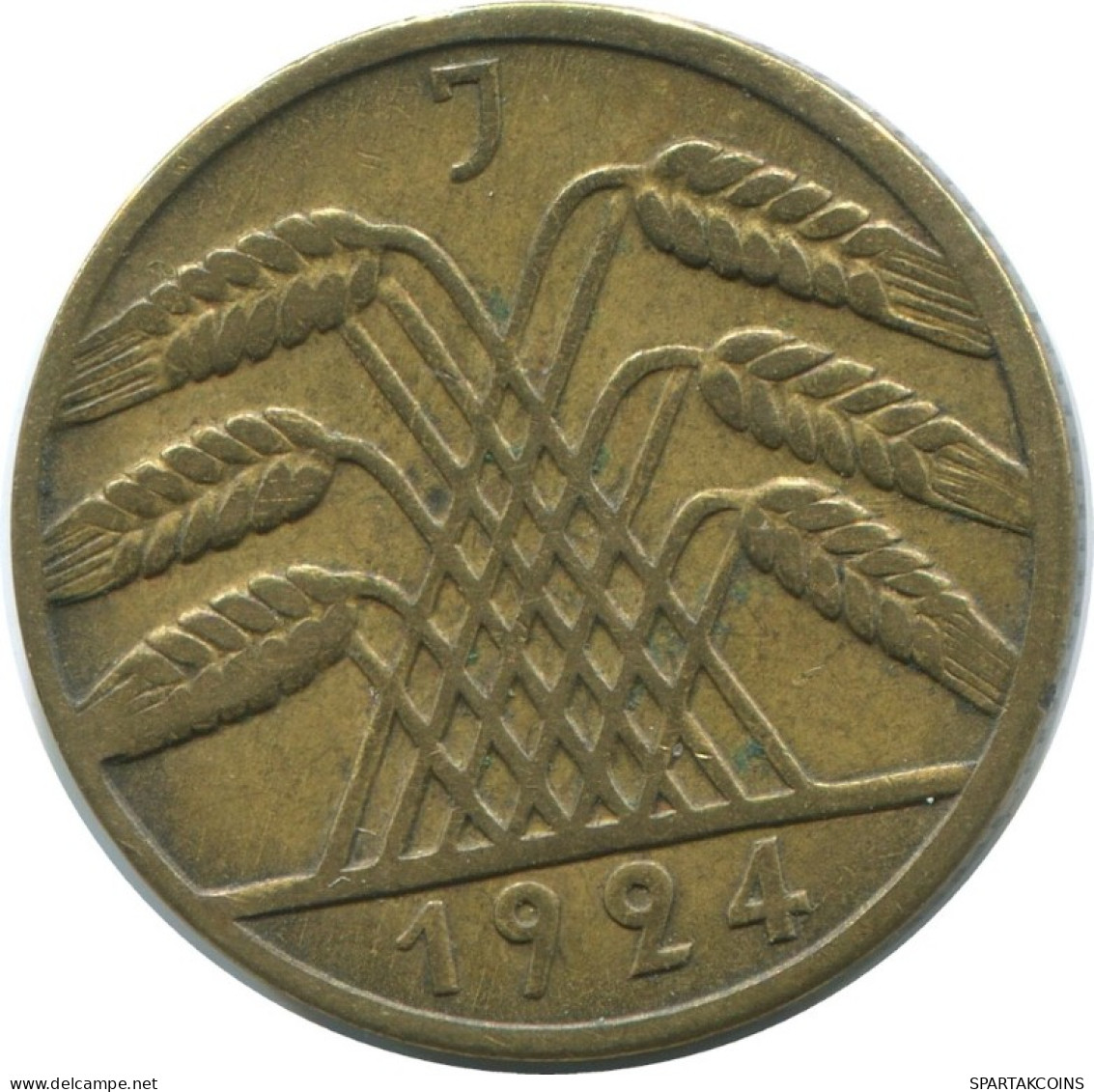 10 REICHSPFENNIG 1924 J DEUTSCHLAND Münze GERMANY #AE360.D.A - 10 Renten- & 10 Reichspfennig