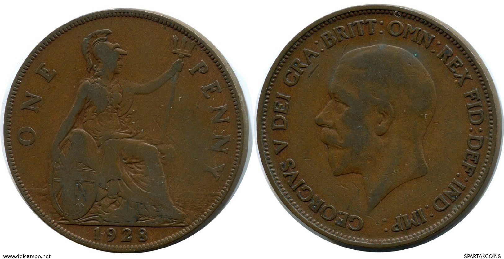 PENNY 1928 UK GBAN BRETAÑA GREAT BRITAIN Moneda #AZ816.E.A - D. 1 Penny
