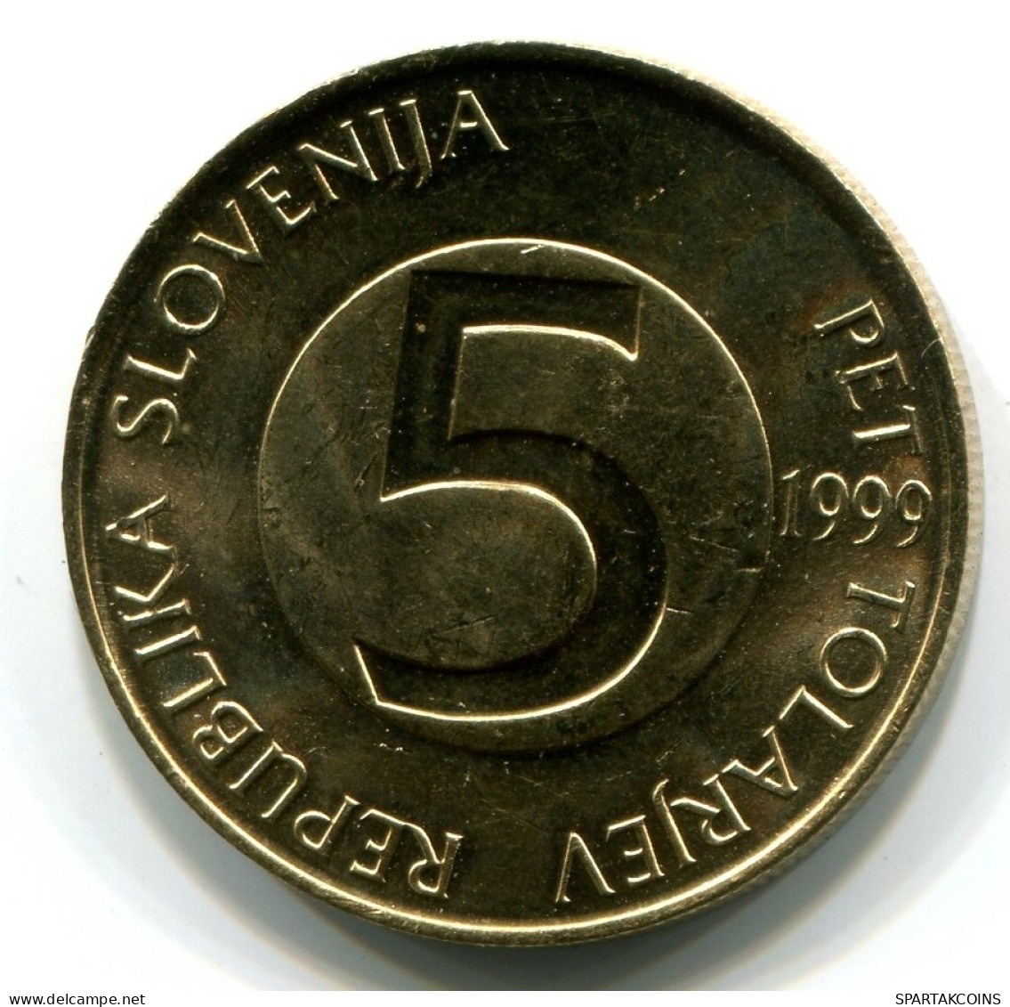 5 TOLAR 1999 SLOVÉNIE SLOVENIA UNC Head Capricorn Pièce #W11131.F.A - Slovénie