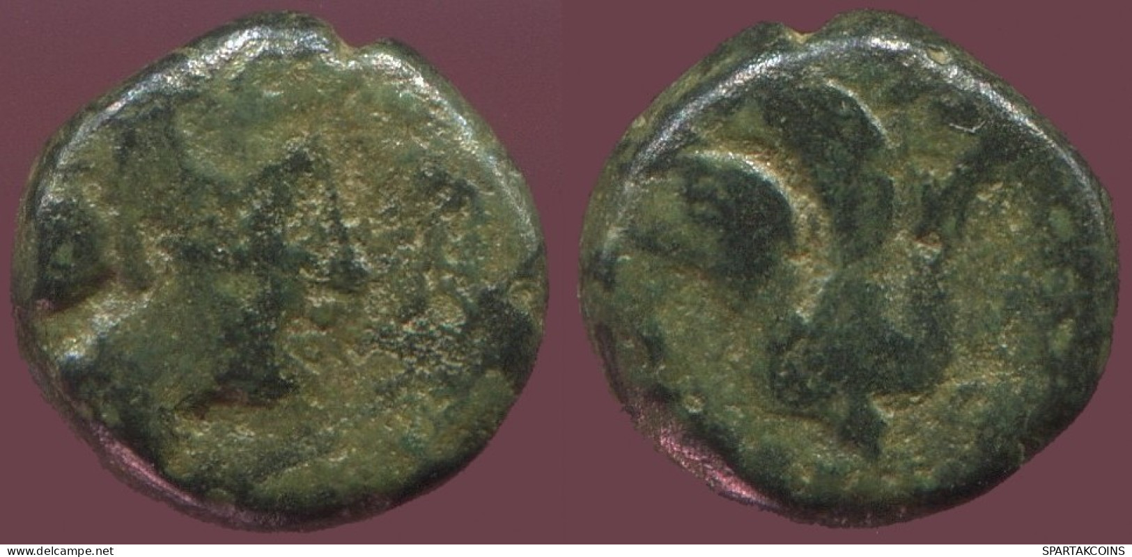 HORSE Antique Authentique Original GREC Pièce 1.3 /10mm #ANT1570.9.F.A - Griechische Münzen