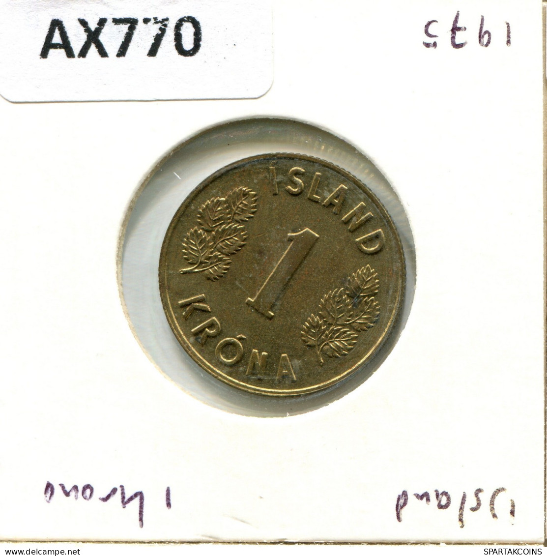 1 KRONA 1975 ICELAND Coin #AX770.U.A - IJsland