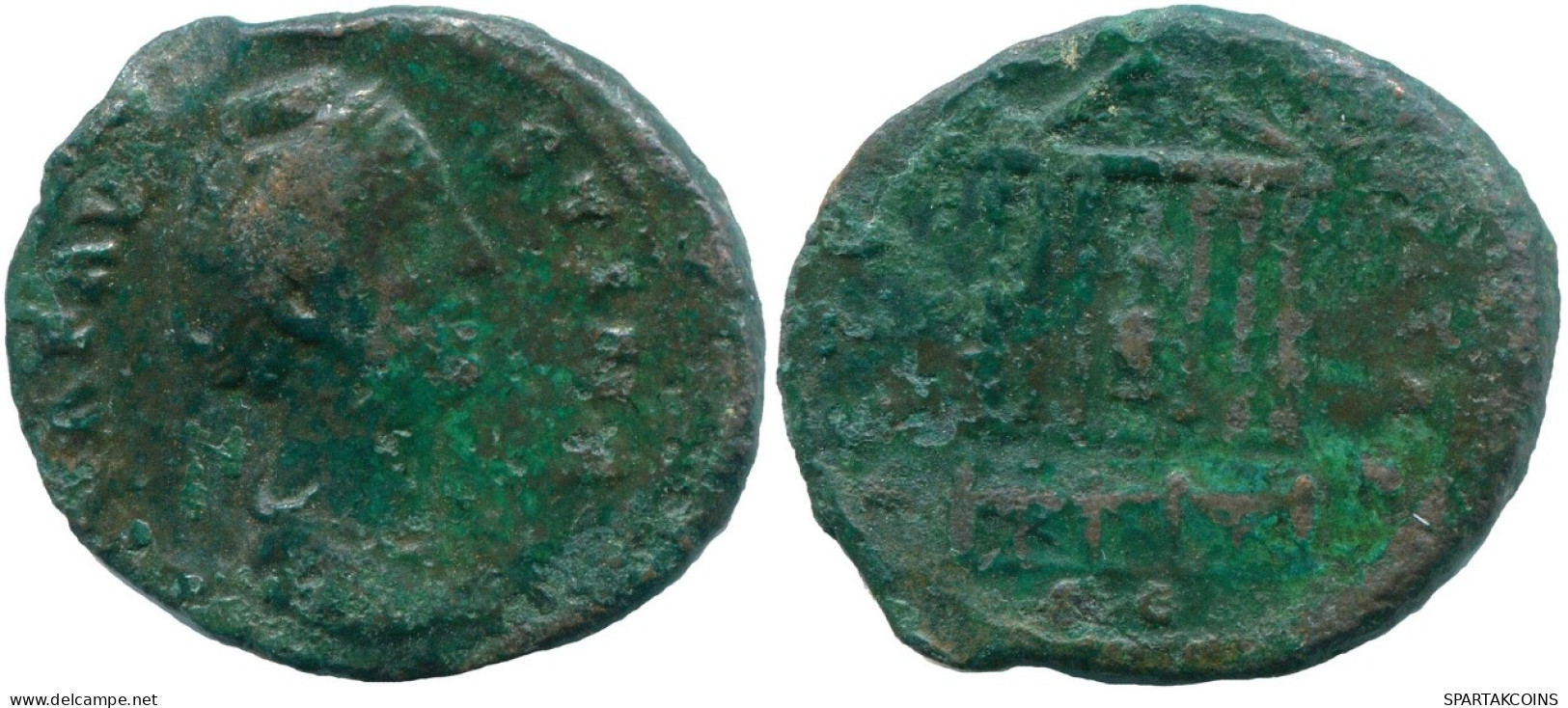 DIVA FAUSTINA I AE AS TEMPLE WITH STATUE 8.71g/28.17mm #ANC13503.66.E.A - The Anthonines (96 AD To 192 AD)