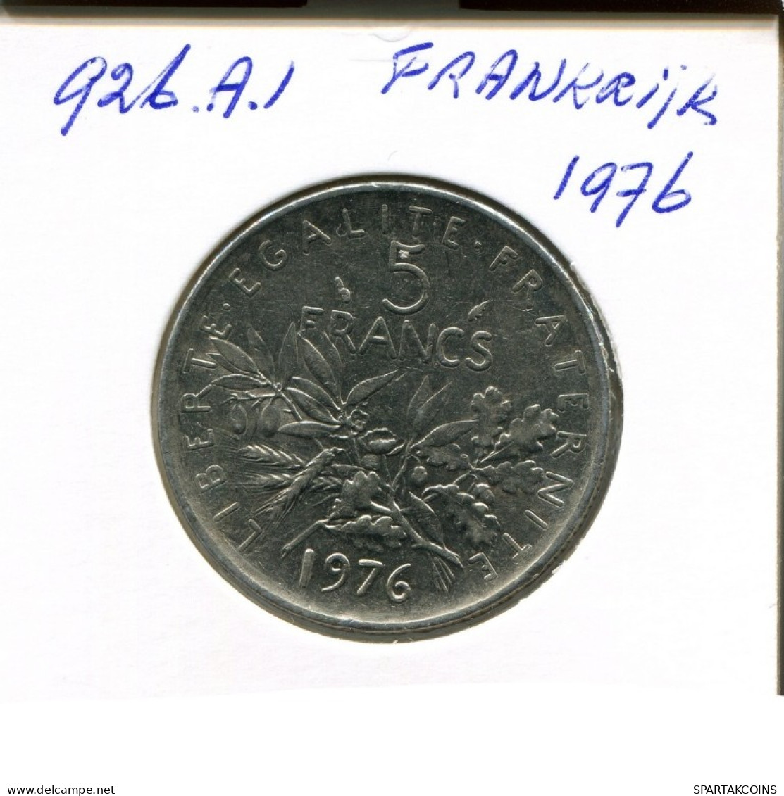 5 FRANCS 1976 FRANKREICH FRANCE Französisch Münze #AN400.D.A - 5 Francs