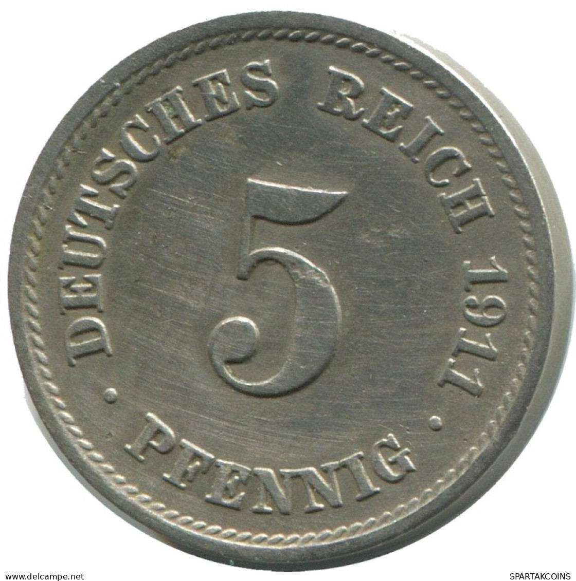 5 PFENNIG 1911 F ALEMANIA Moneda GERMANY #AD532.9.E.A - 5 Pfennig