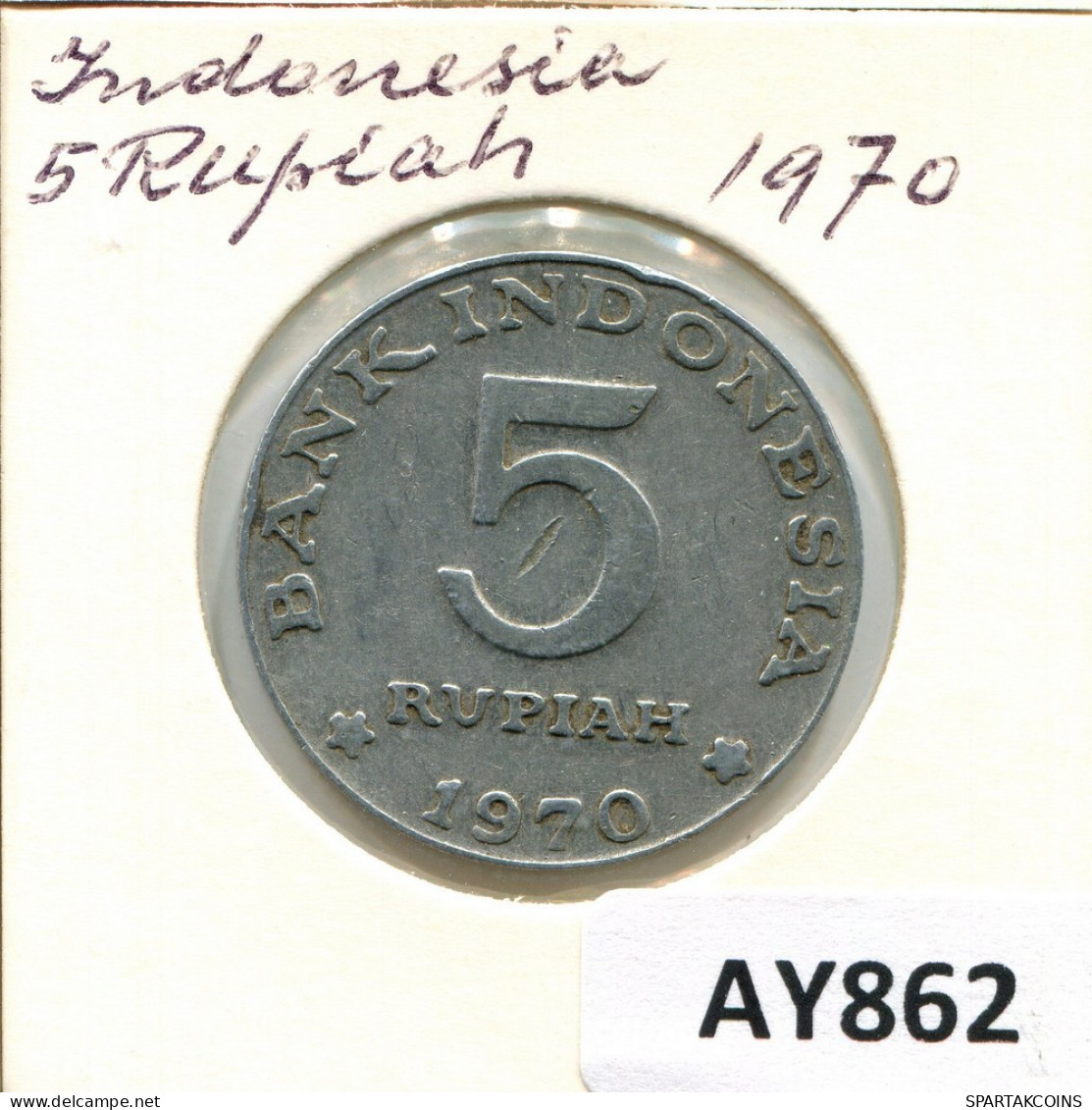 5 RUPIAH 1970 INDONESISCH INDONESIA Münze #AY862.D.A - Indonesia
