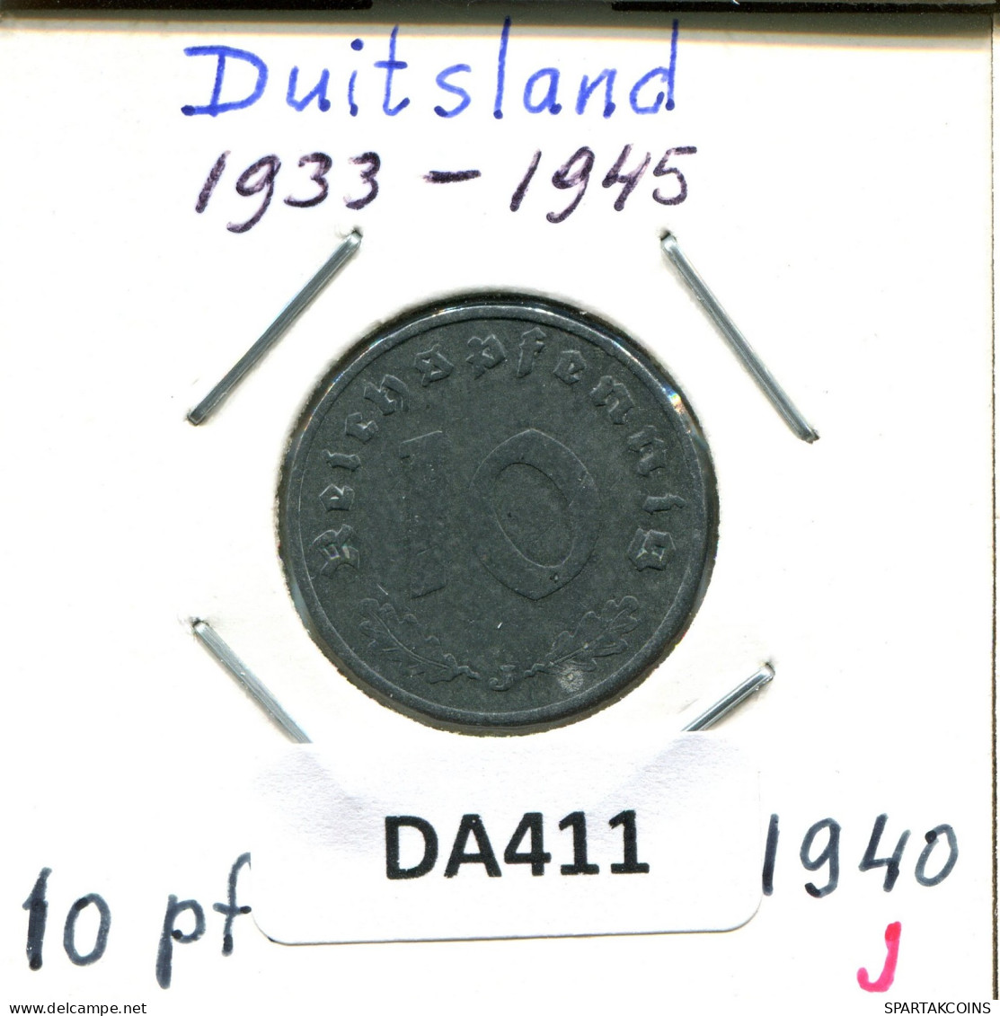 10 REICHSPFENNIG 1940 J GERMANY Coin #DA411.2.U.A - 10 Reichspfennig
