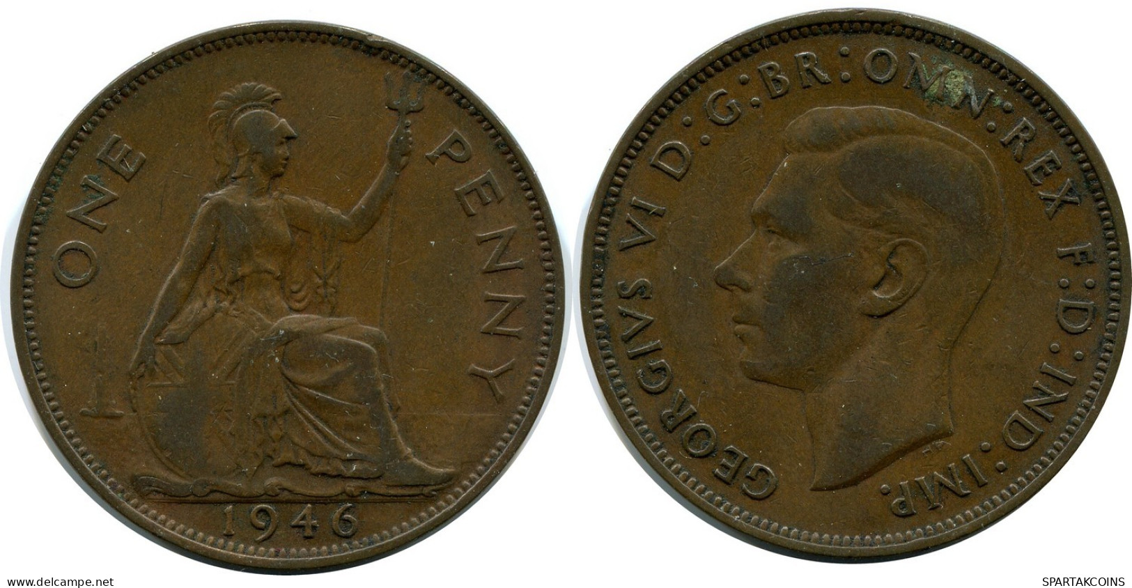 PENNY 1946 UK GREAT BRITAIN Coin #AZ830.U.A - D. 1 Penny