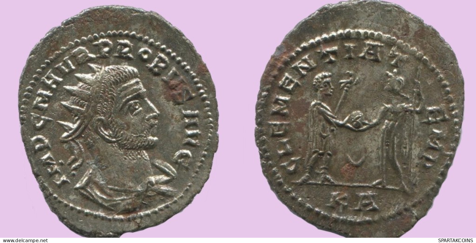 PROBUS ANTONINIANUS Tripolis (? / KA) AD 276 - 282 CLEMENTIA TEMP #ANT1903.48.E.A - The Military Crisis (235 AD To 284 AD)