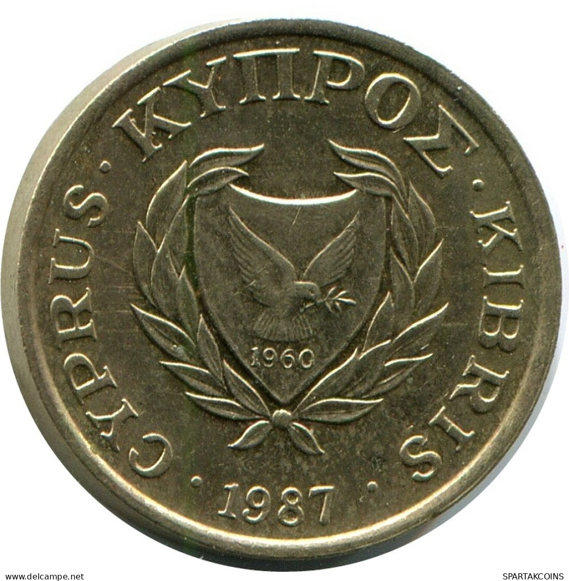 1 CENTS 1987 CHIPRE CYPRUS Moneda #AP326.E.A - Chypre