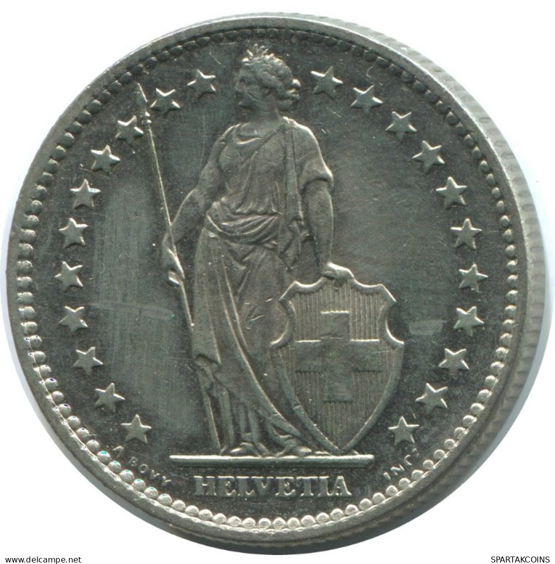2 FRANC 1975 SUIZA SWITZERLAND Moneda HELVETIA #AD993.2.E.A - Sonstige & Ohne Zuordnung