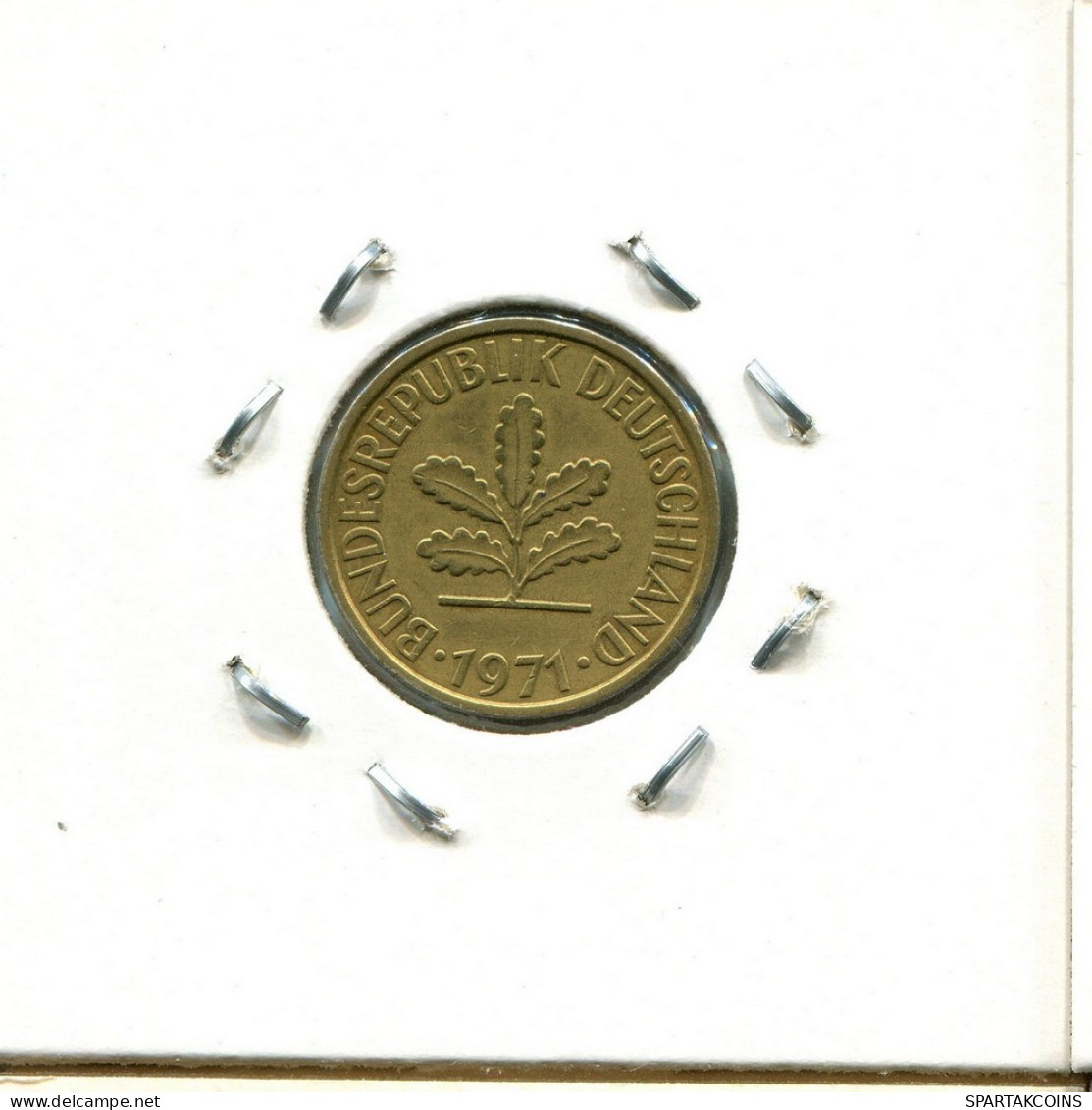 5 PFENNIG 1971 J BRD ALEMANIA Moneda GERMANY #DC384.E.A - 5 Pfennig