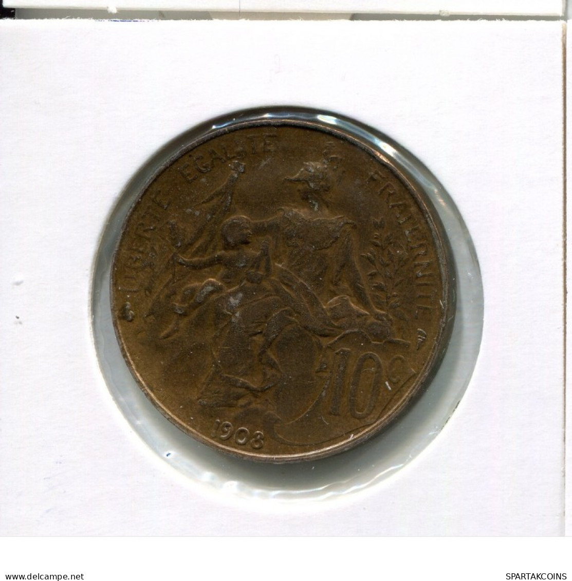 10 CENTIMES 1908 FRANKREICH FRANCE Französisch Münze #AN084.D.A - 10 Centimes