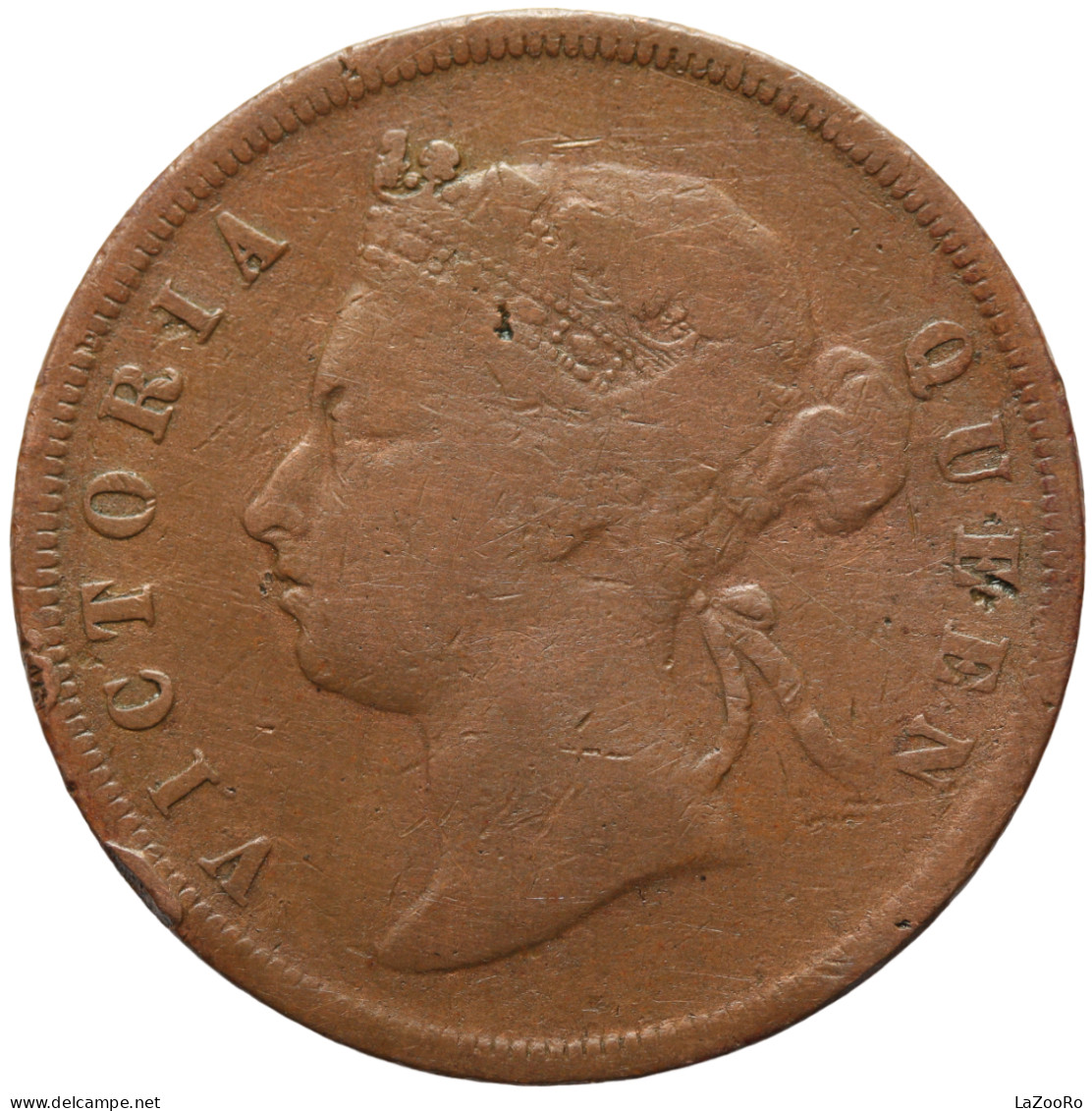 LaZooRo: Straits Settlements 1 Cent 1891 F - Colonie