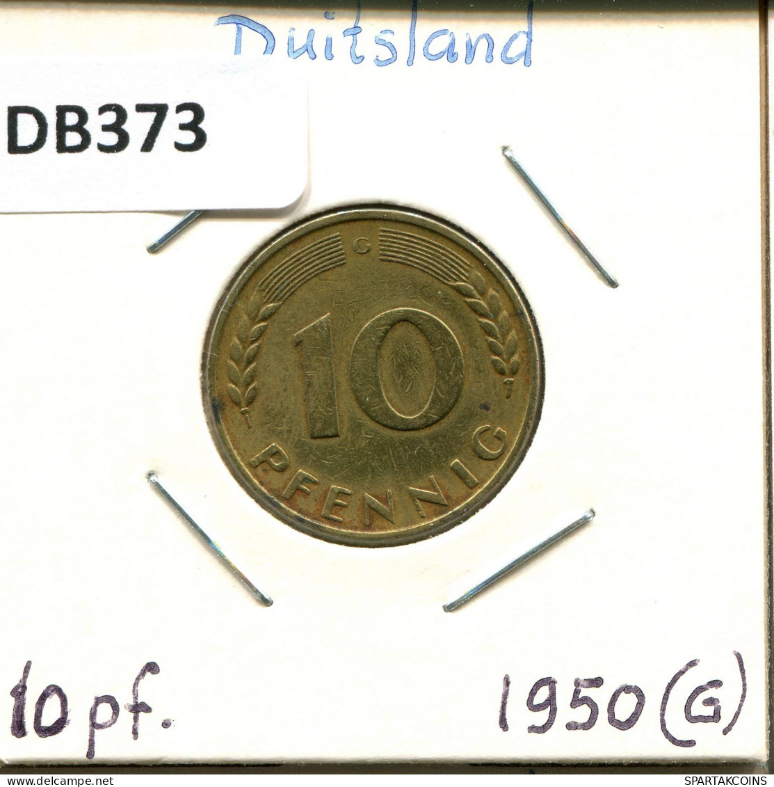 10 PFENNIG 1950 G BRD DEUTSCHLAND Münze GERMANY #DB373.D.A - 10 Pfennig