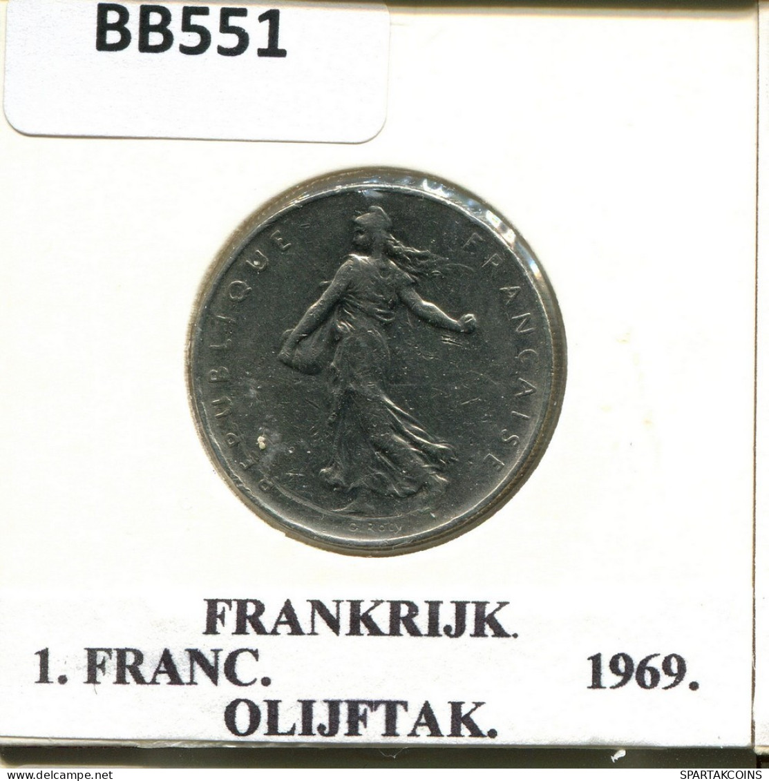 1 FRANC 1969 FRANKREICH FRANCE Französisch Münze #BB551.D.A - 1 Franc