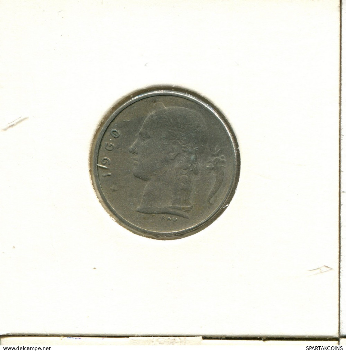 1 FRANC 1960 DUTCH Text BELGIEN BELGIUM Münze #AU001.D.A - 1 Franc