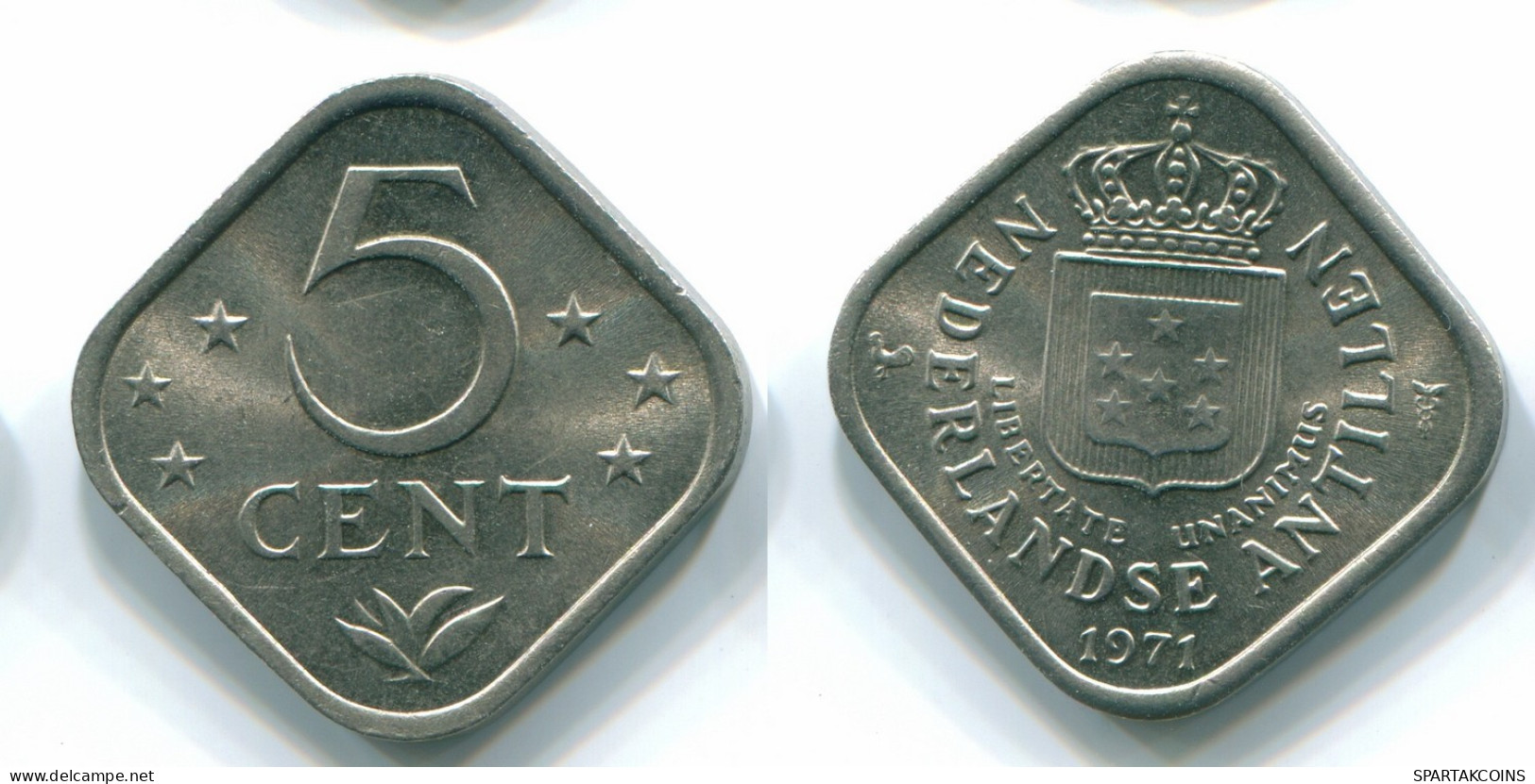 5 CENTS 1971 NIEDERLÄNDISCHE ANTILLEN Nickel Koloniale Münze #S12208.D.A - Netherlands Antilles