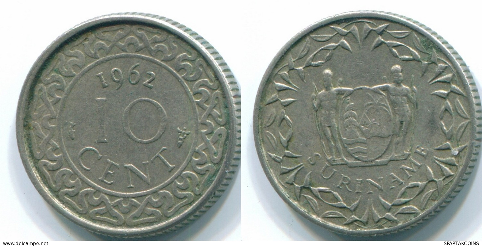 10 CENTS 1962 SURINAME Netherlands Nickel Colonial Coin #S13176.U.A - Suriname 1975 - ...