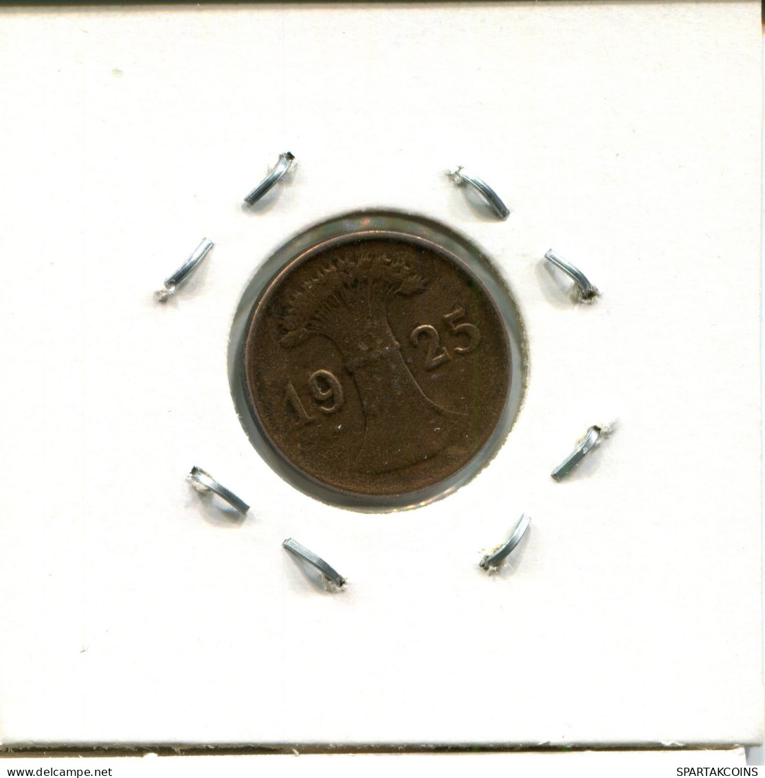 1 RENTENPFENNIG 1925 F DEUTSCHLAND Münze GERMANY #DA446.2.D.A - 1 Renten- & 1 Reichspfennig