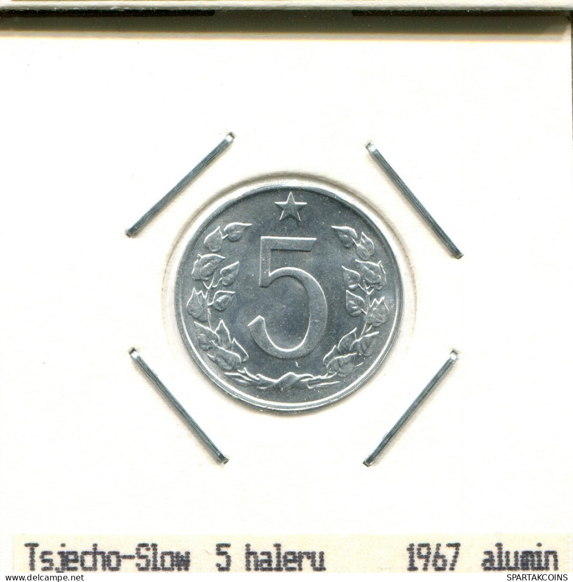 5 HALERU 1967 TCHÉCOSLOVAQUIE CZECHOSLOVAQUIE SLOVAKIA Pièce #AS525.F.A - Cecoslovacchia