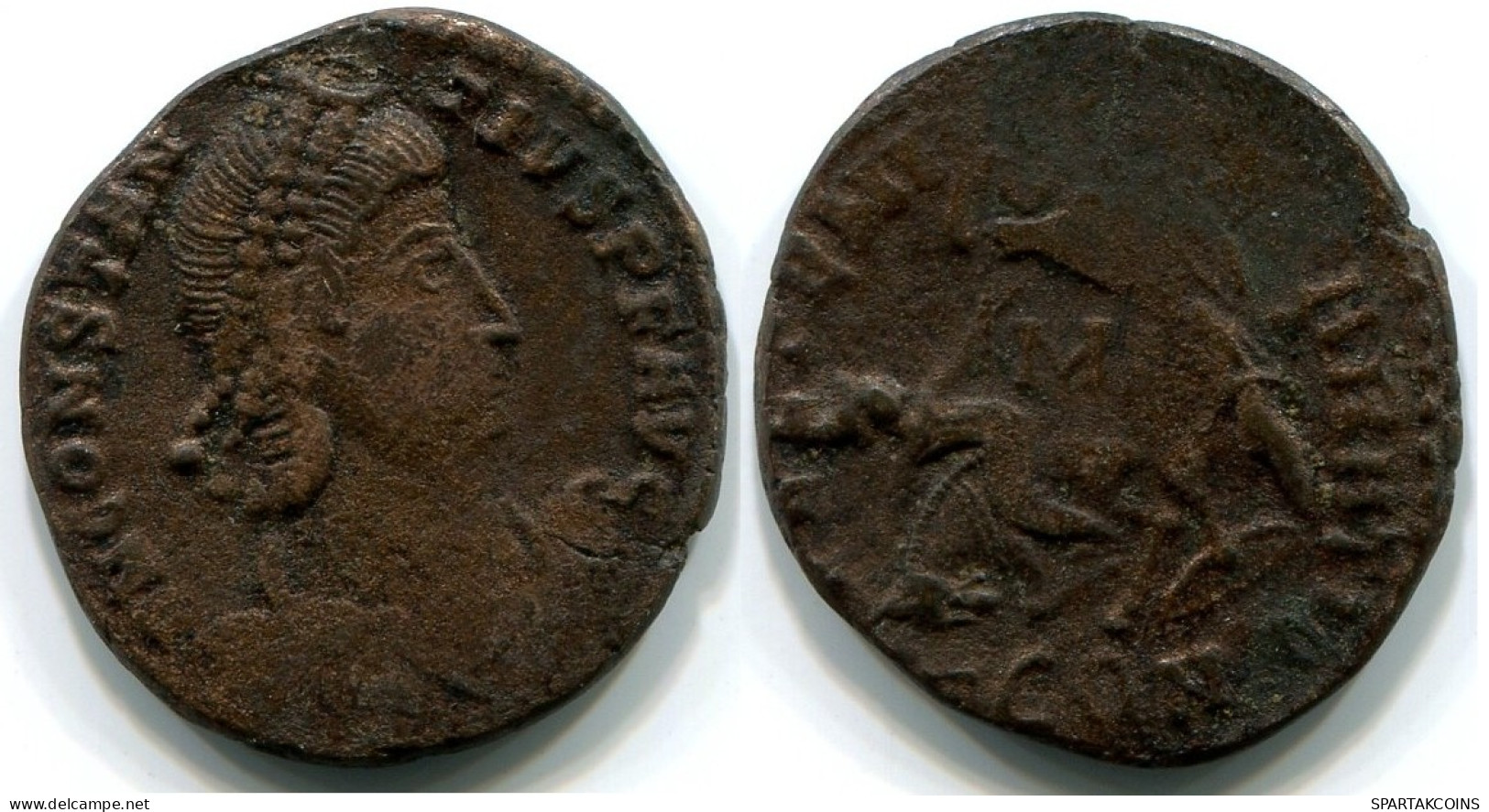 CONSTANTINE II Treveri Mint AD 330 GLORIA EXERCITVS Two Soldiers #ANC12461.10.U.A - Der Christlischen Kaiser (307 / 363)