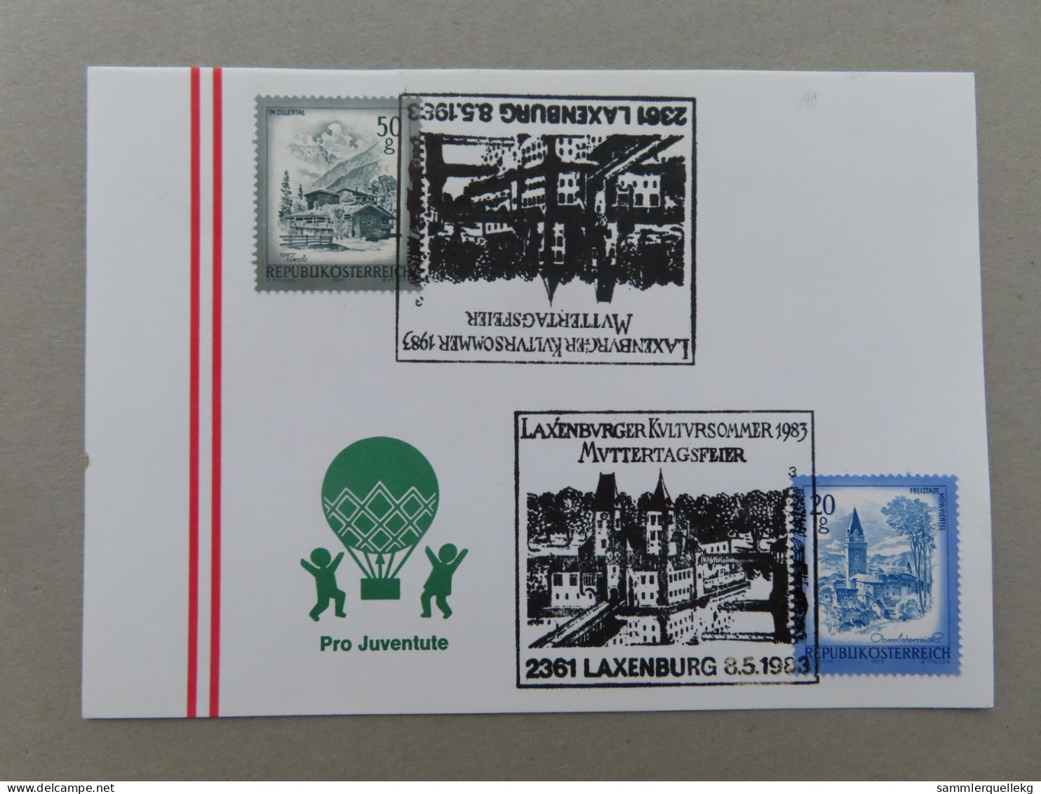 Österreich Pro Juventute - Mit Sonderstempel 8. 5. 1983 Laxenburg, Laxenburger Kultursommer 1983 (Nr.1309) - Altri & Non Classificati