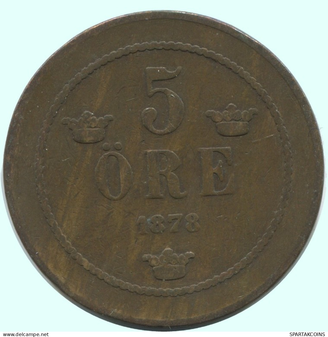 5 ORE 1878 SUECIA SWEDEN Moneda #AC588.2.E.A - Sweden