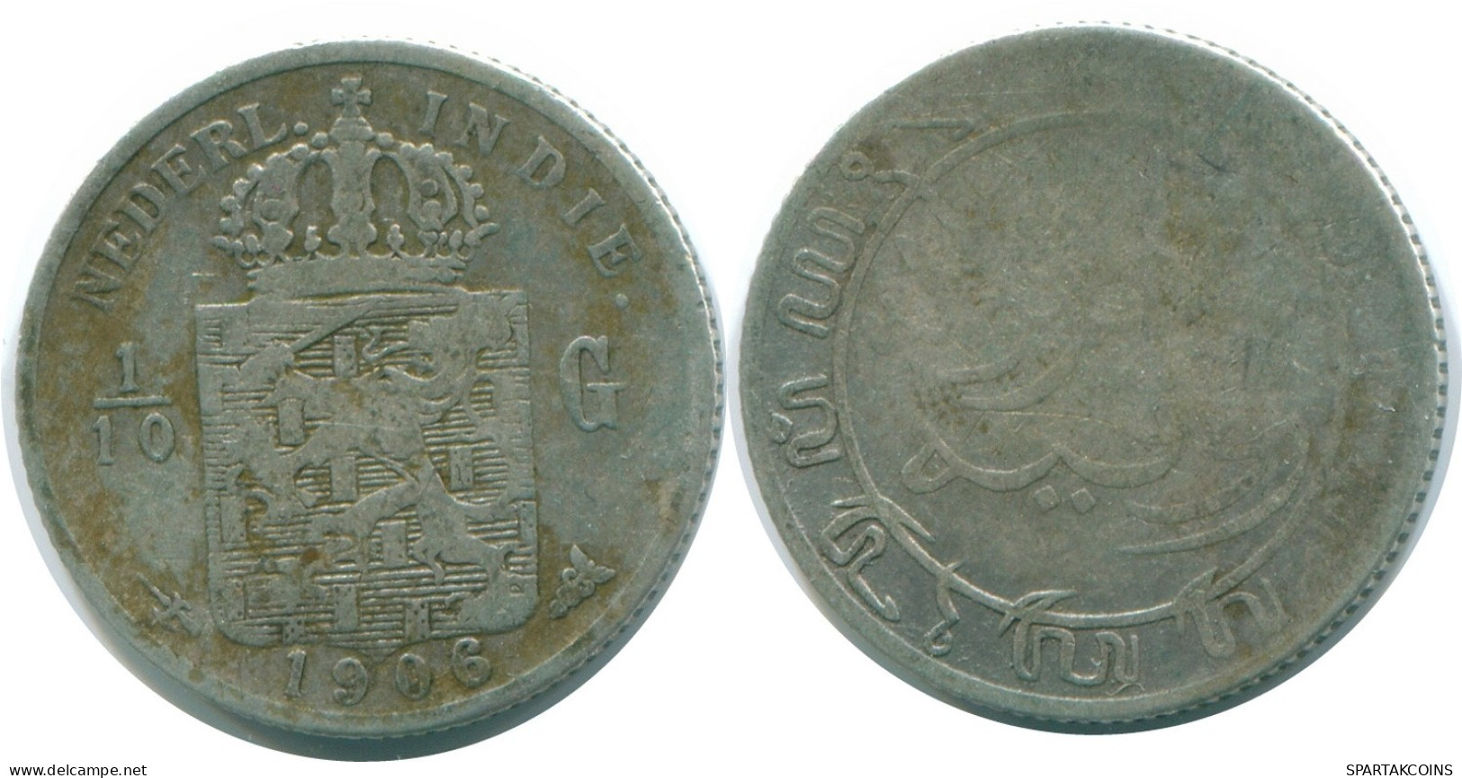 1/10 GULDEN 1906 INDIAS ORIENTALES DE LOS PAÍSES BAJOS PLATA #NL13221.3.E.A - Niederländisch-Indien