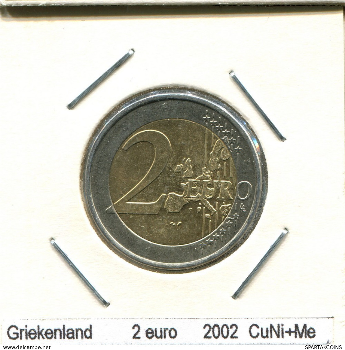 2 EURO 2002 S GRECIA GREECE Moneda BIMETALLIC #AS447.E.A - Griekenland