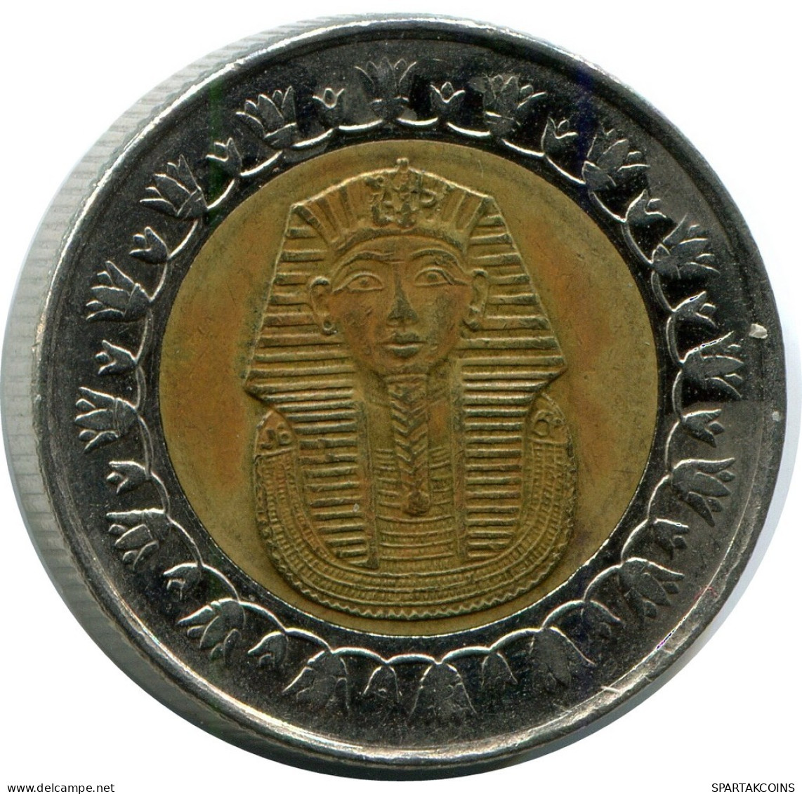 1 POUND 2008 ÄGYPTEN EGYPT BIMETALLIC Islamisch Münze #AP170.D.A - Aegypten