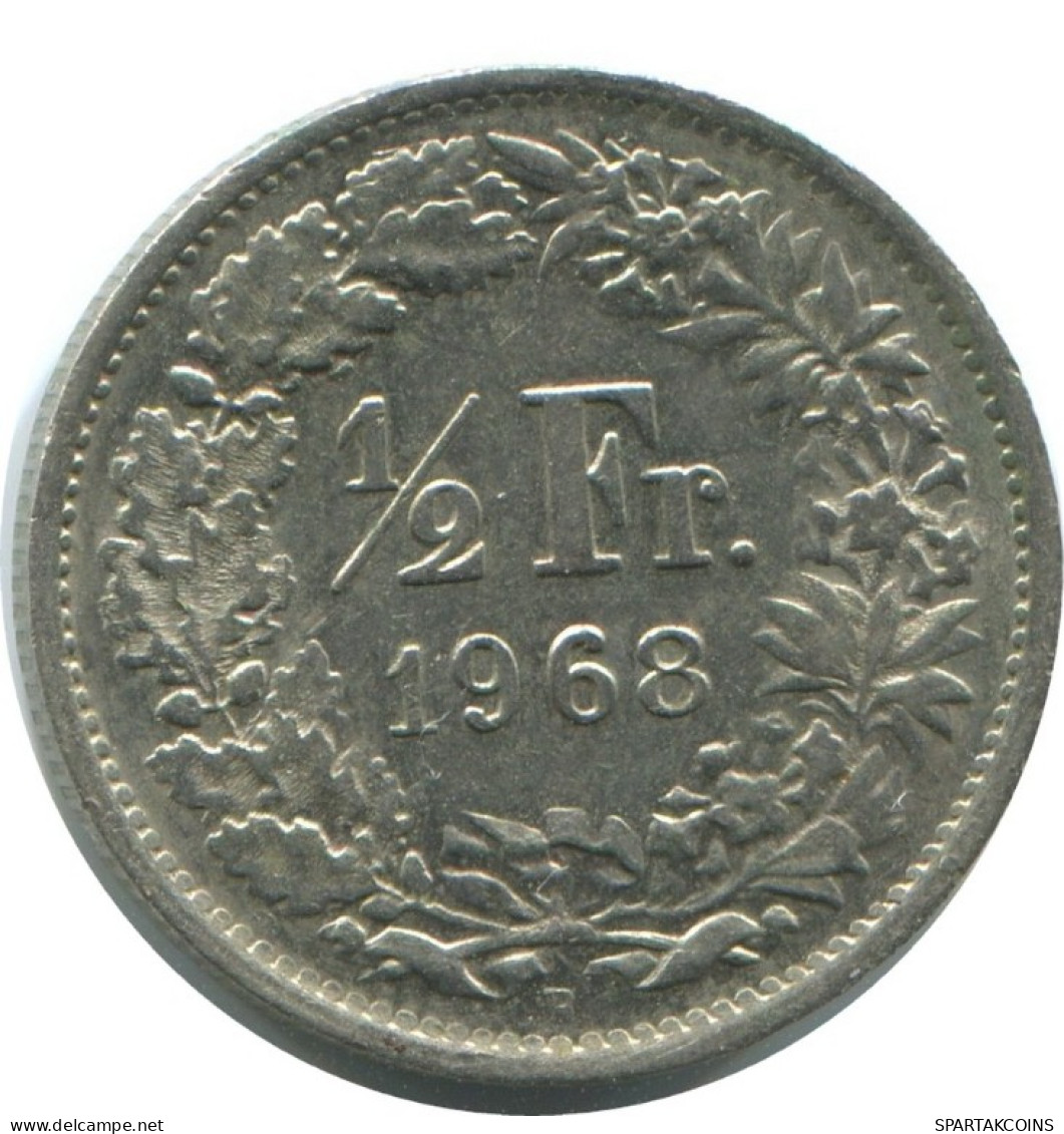1/2 FRANC 1968 B SUIZA SWITZERLAND Moneda HELVETIA #AD978.2.E.A - Sonstige & Ohne Zuordnung
