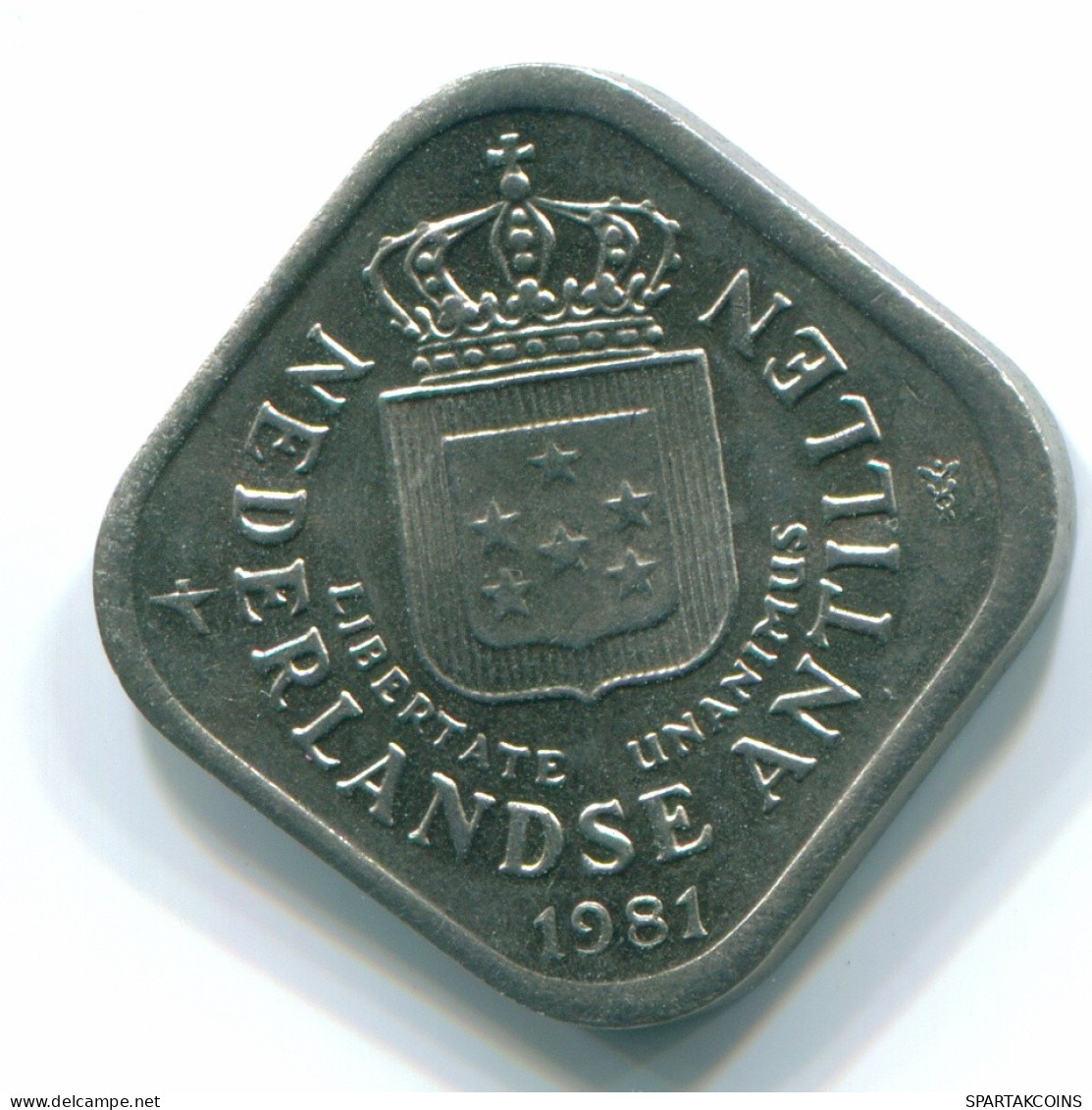 5 CENTS 1981 NIEDERLÄNDISCHE ANTILLEN Nickel Koloniale Münze #S12342.D.A - Antillas Neerlandesas