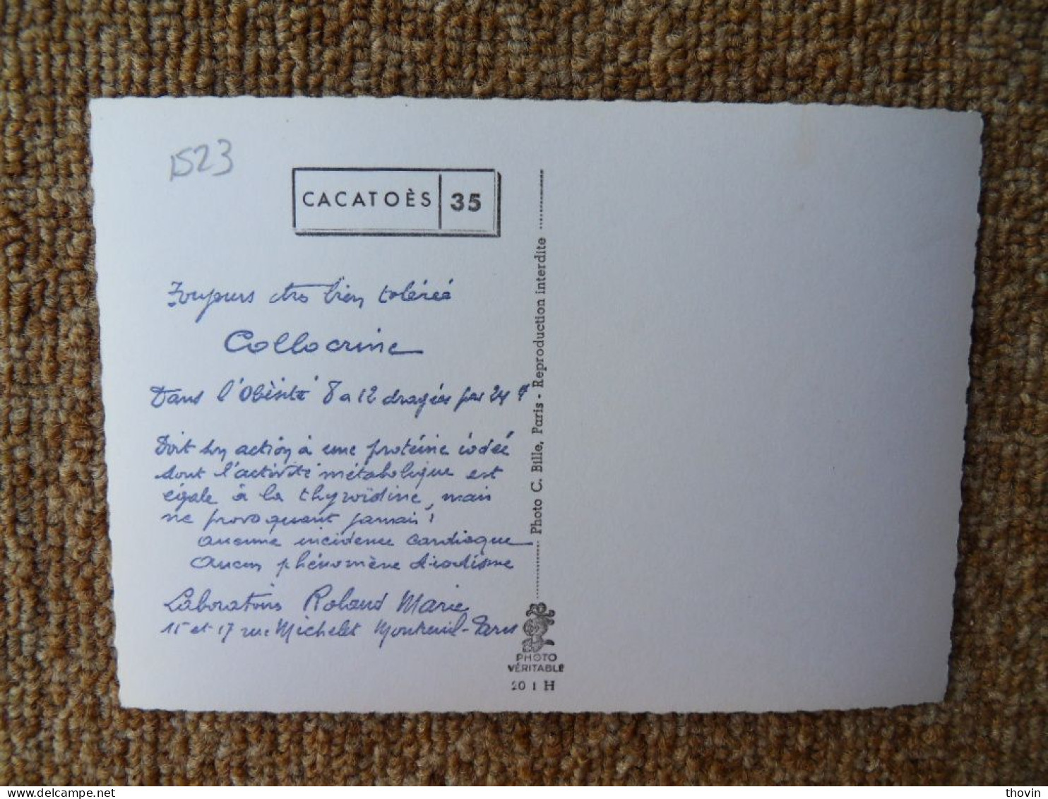 KB10/1523*1540-lot De 18 Cartes Postales Animaux Publicité Laboratoires Roland Marie - Other & Unclassified