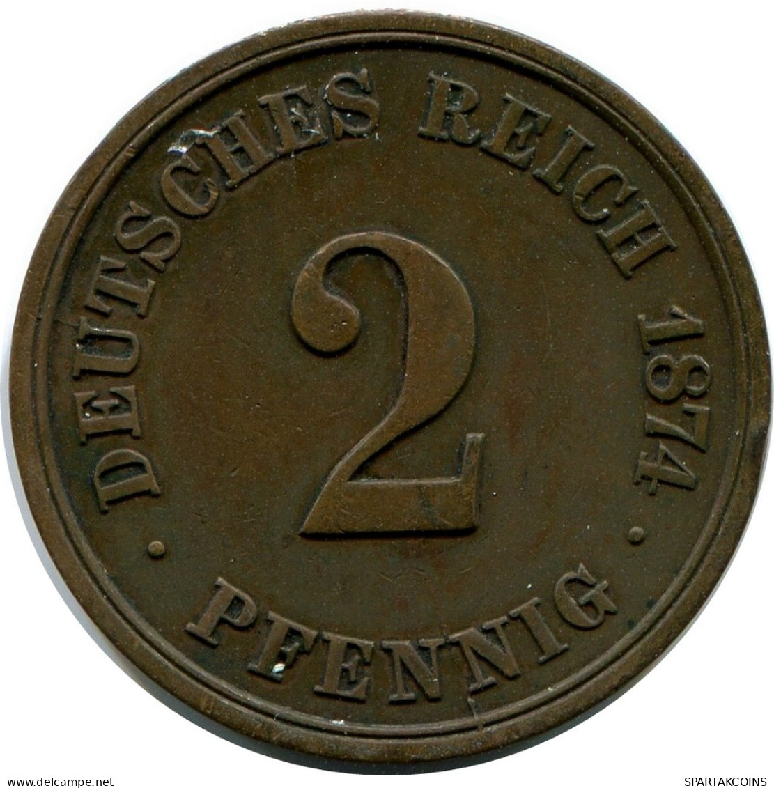 2 PFENNIG 1874 A ALEMANIA Moneda GERMANY #AW948.E.A - 2 Pfennig