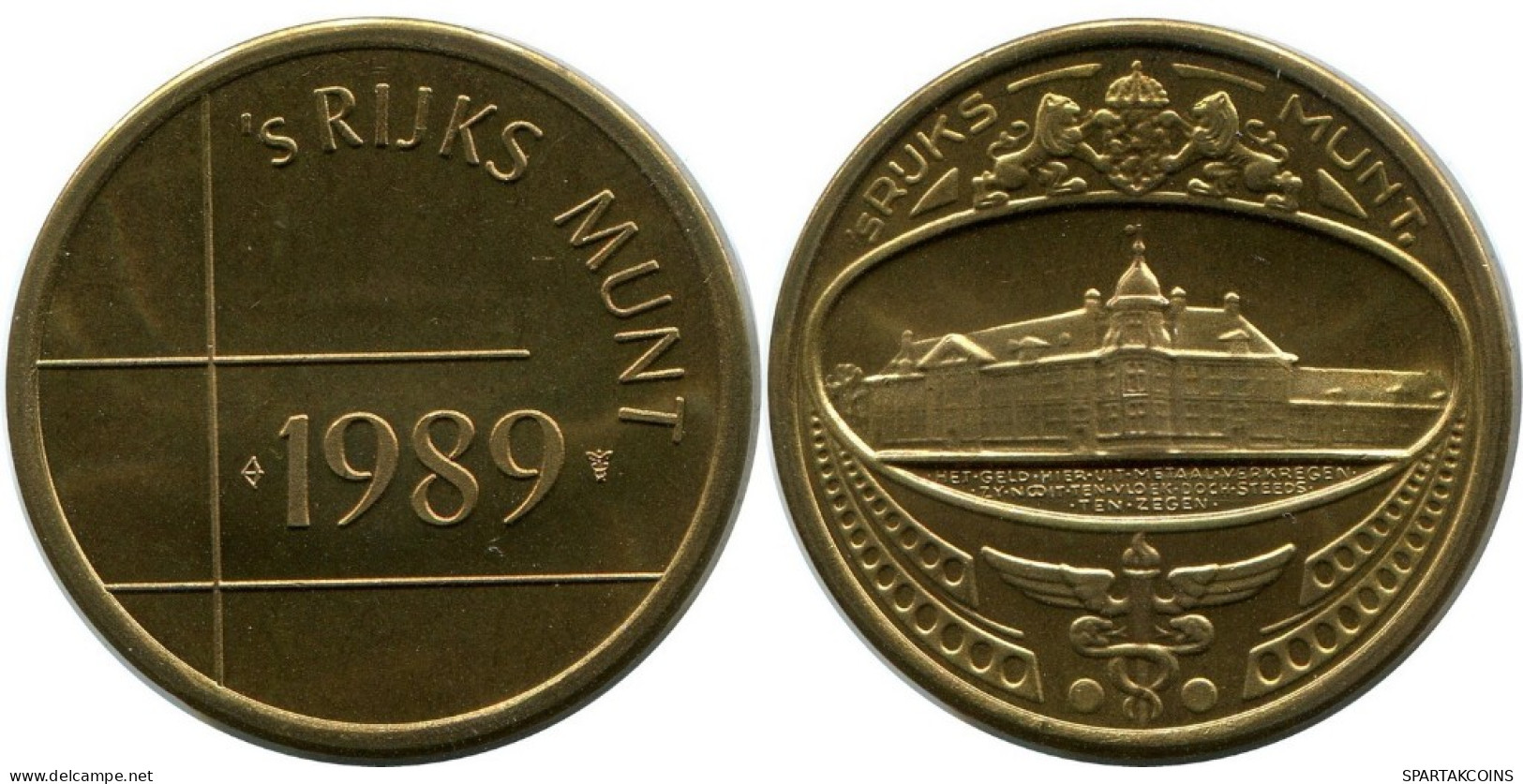 1989 ROYAL DUTCH MINT SET TOKEN NÉERLANDAIS NETHERLANDS MINT (From BU Mint Set) #AH028.F.A - Nieuwe Sets & Testkits