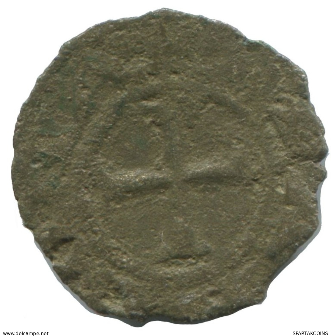 CRUSADER CROSS Authentic Original MEDIEVAL EUROPEAN Coin 0.7g/16mm #AC210.8.E.A - Andere - Europa