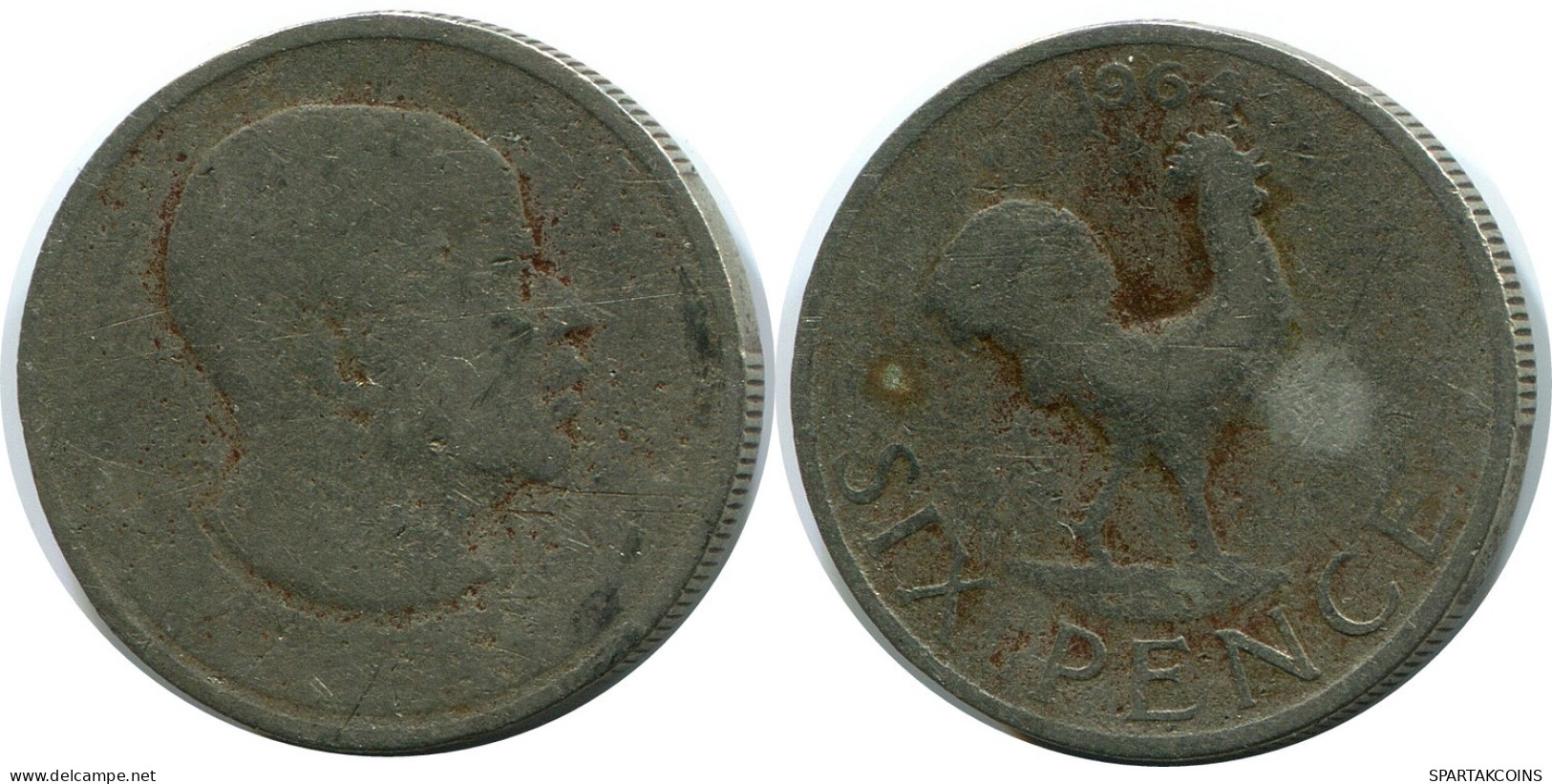 6 PENCE 1964 MALAWI Coin #AP900.U.A - Malawi