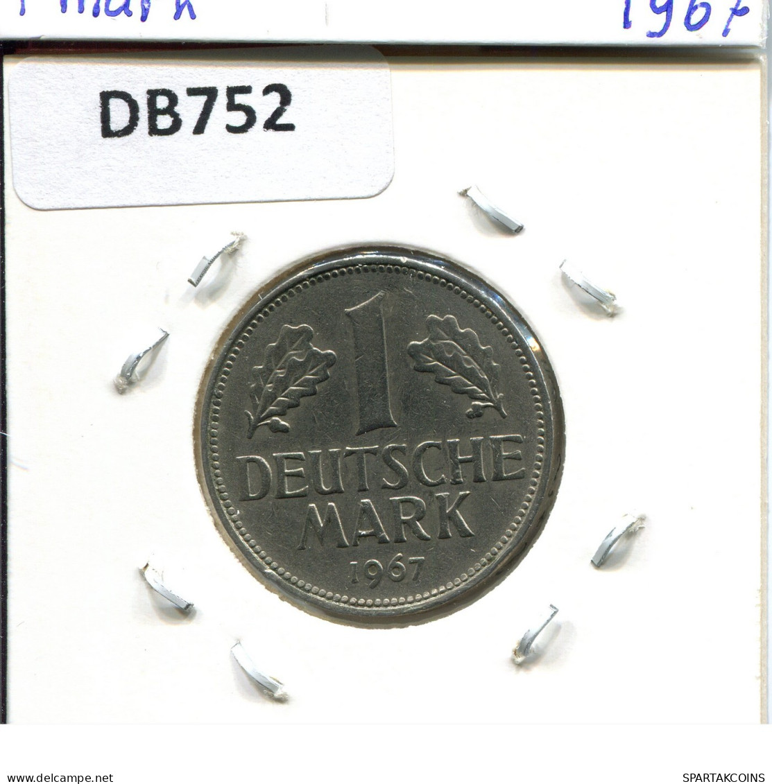 1 DM 1967 F BRD ALEMANIA Moneda GERMANY #DB752.E.A - 1 Marco