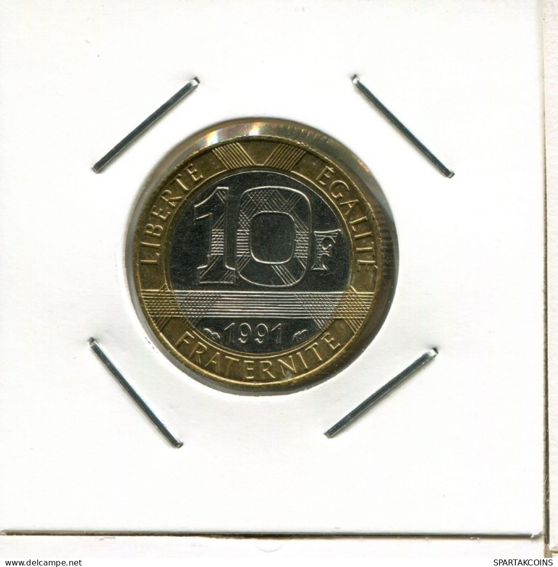 10 FRANCS 1991 FRANCE Coin BIMETALLIC French Coin #AK844.U.A - 10 Francs