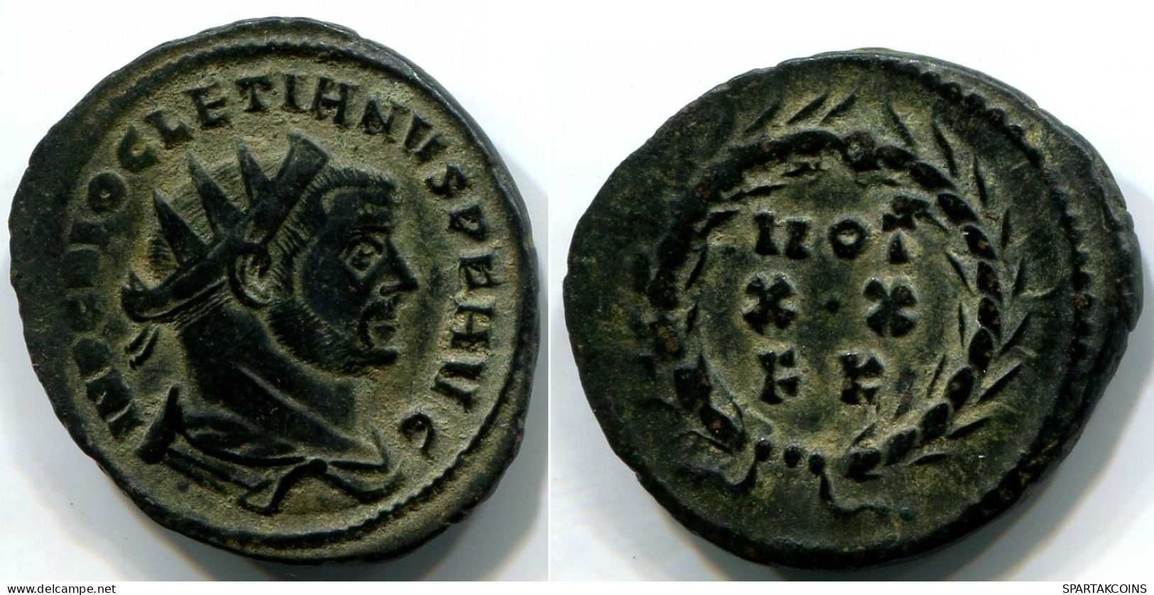 DIOCLETIAN AE Radiate Fraction Carthage FK AD303 VOT-XX-FK RARE #ANC12439.23.F.A - The Tetrarchy (284 AD To 307 AD)