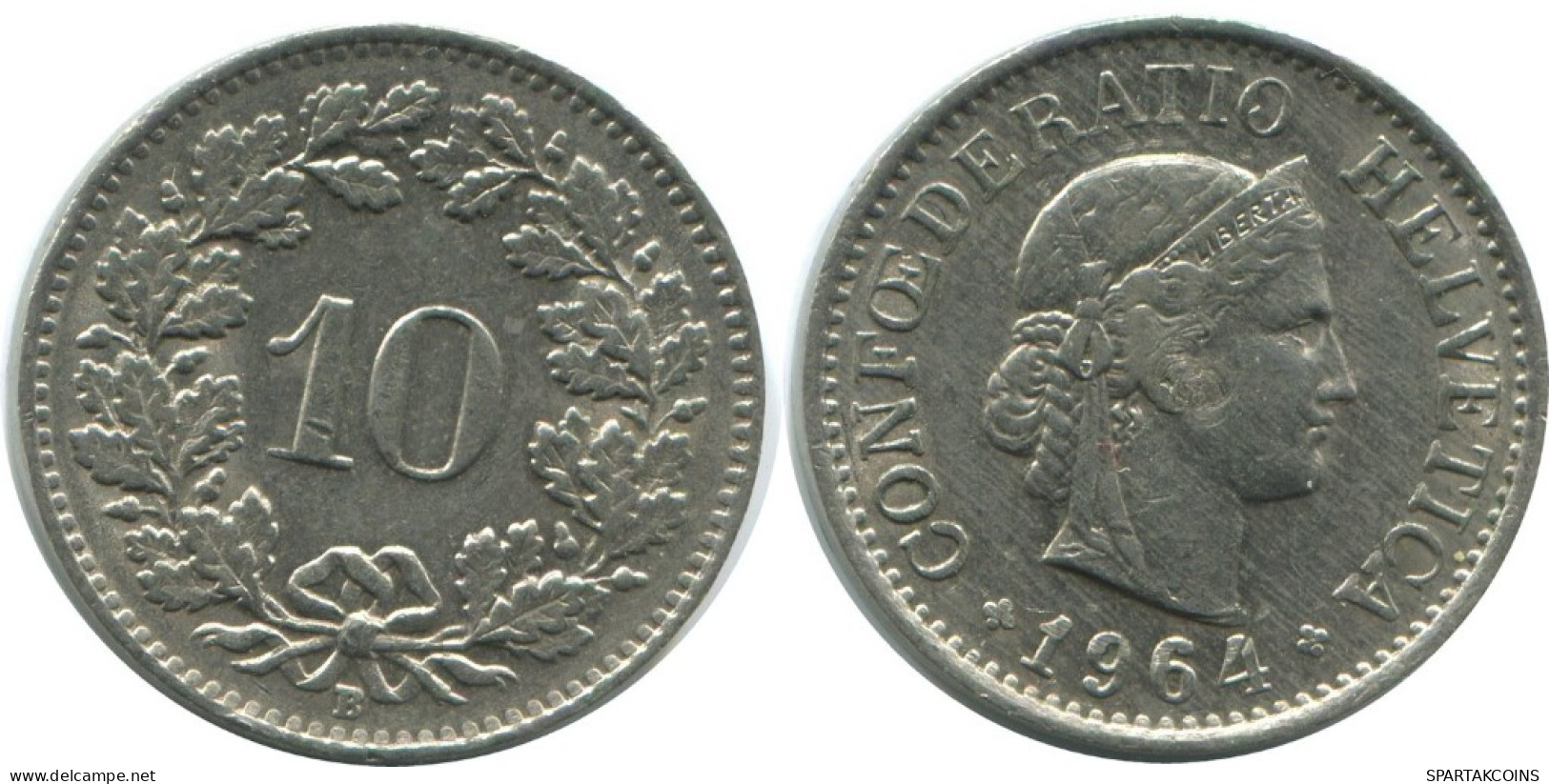 10 RAPPEN 1964 B SWITZERLAND Coin HELVETIA #AD981.2.U.A - Otros & Sin Clasificación
