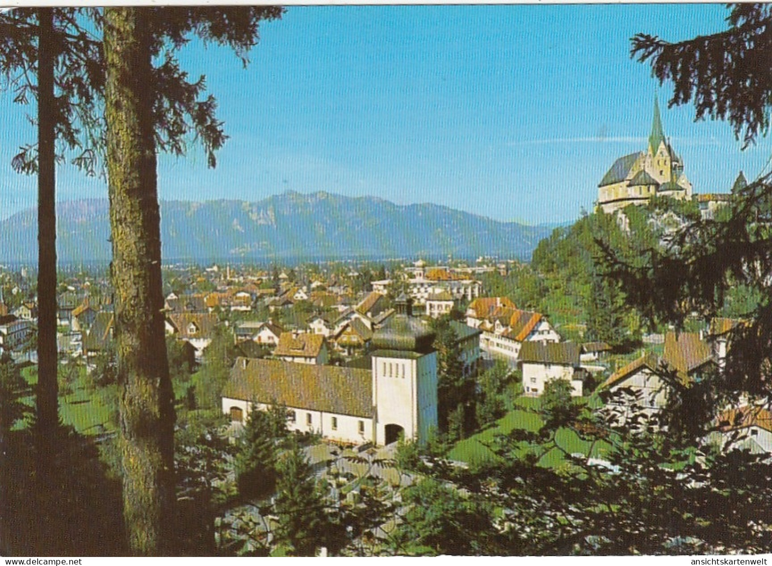 Rankweil, Vorarlberg, Bergkirche Mit Stadtansicht Gl1974 #G4978 - Altri & Non Classificati
