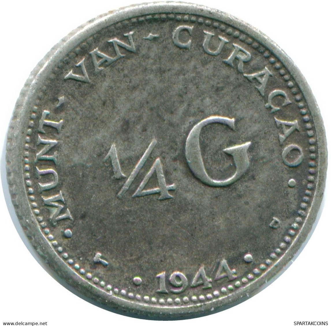 1/4 GULDEN 1944 CURACAO NIEDERLANDE SILBER Koloniale Münze #NL10646.4.D.A - Curaçao